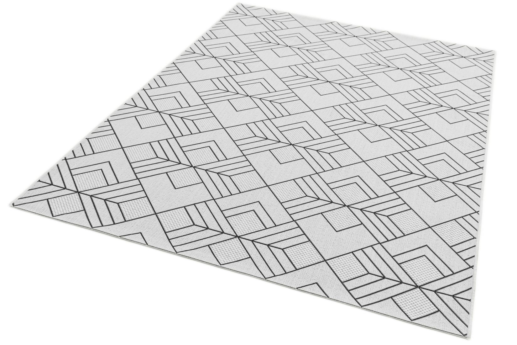Patio In/Outdoor Geometric Rug - Deco Ivory PAT16