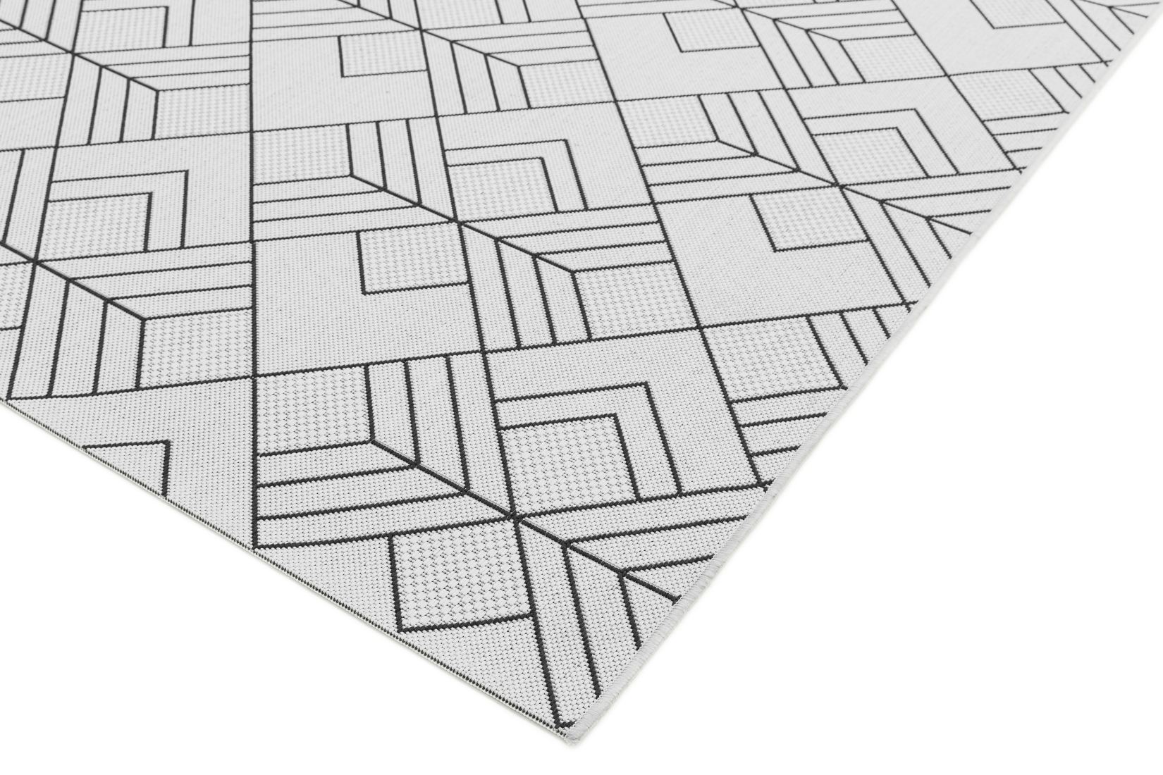 Patio In/Outdoor Geometric Rug - Deco Ivory PAT16