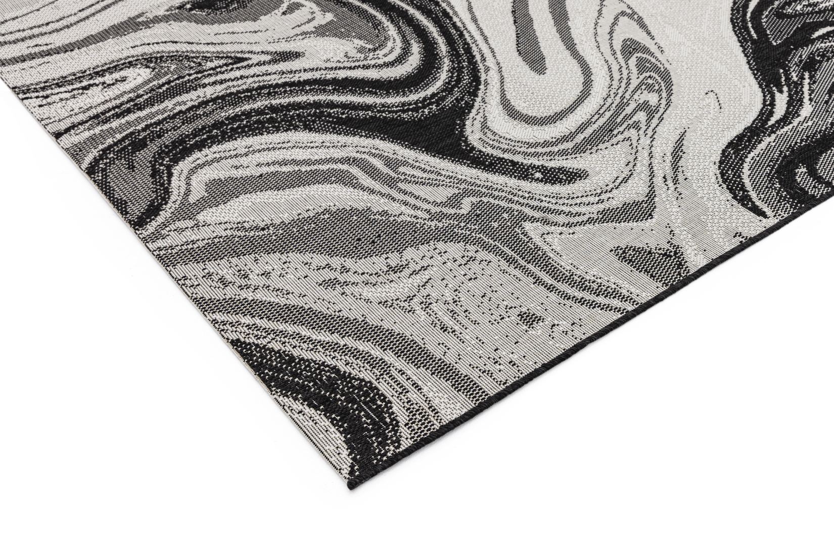 Patio In/Outdoor Abstract Rug - Black Marble PAT19 Patio In/Outdoor Abstract Rug - Black Marble PAT19