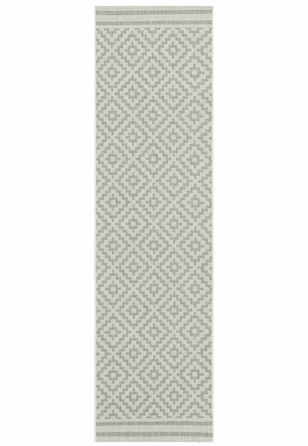 Patio Geometric Runner - Diamond Grey PAT11