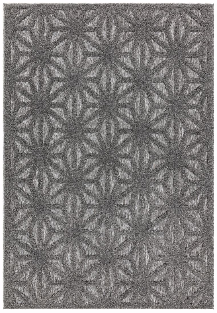 Salta In/Outdoor Geometric Rug - Anthracite Star SA01 Salta In/Outdoor Geometric Rug - Anthracite Star SA01