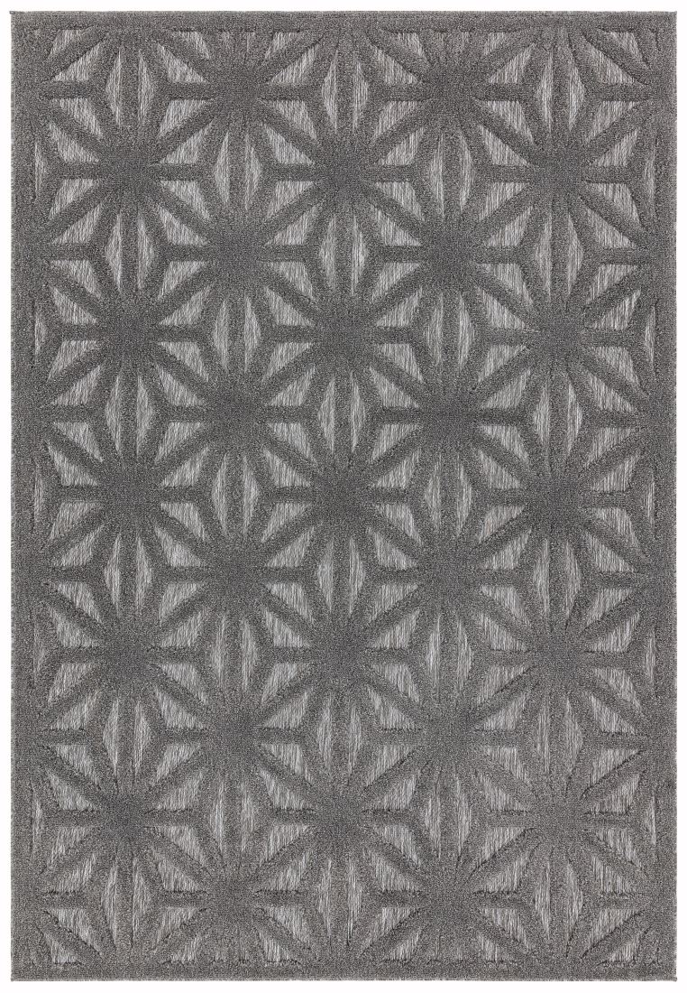 Salta In/Outdoor Geometric Rug - Anthracite Star SA01