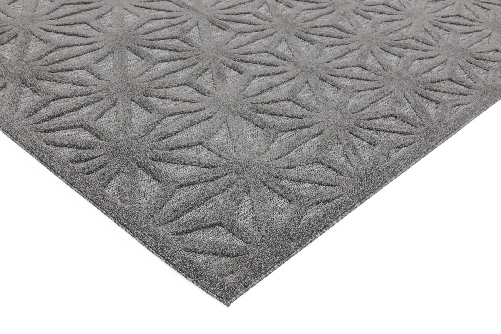 Salta In/Outdoor Geometric Rug - Anthracite Star SA01