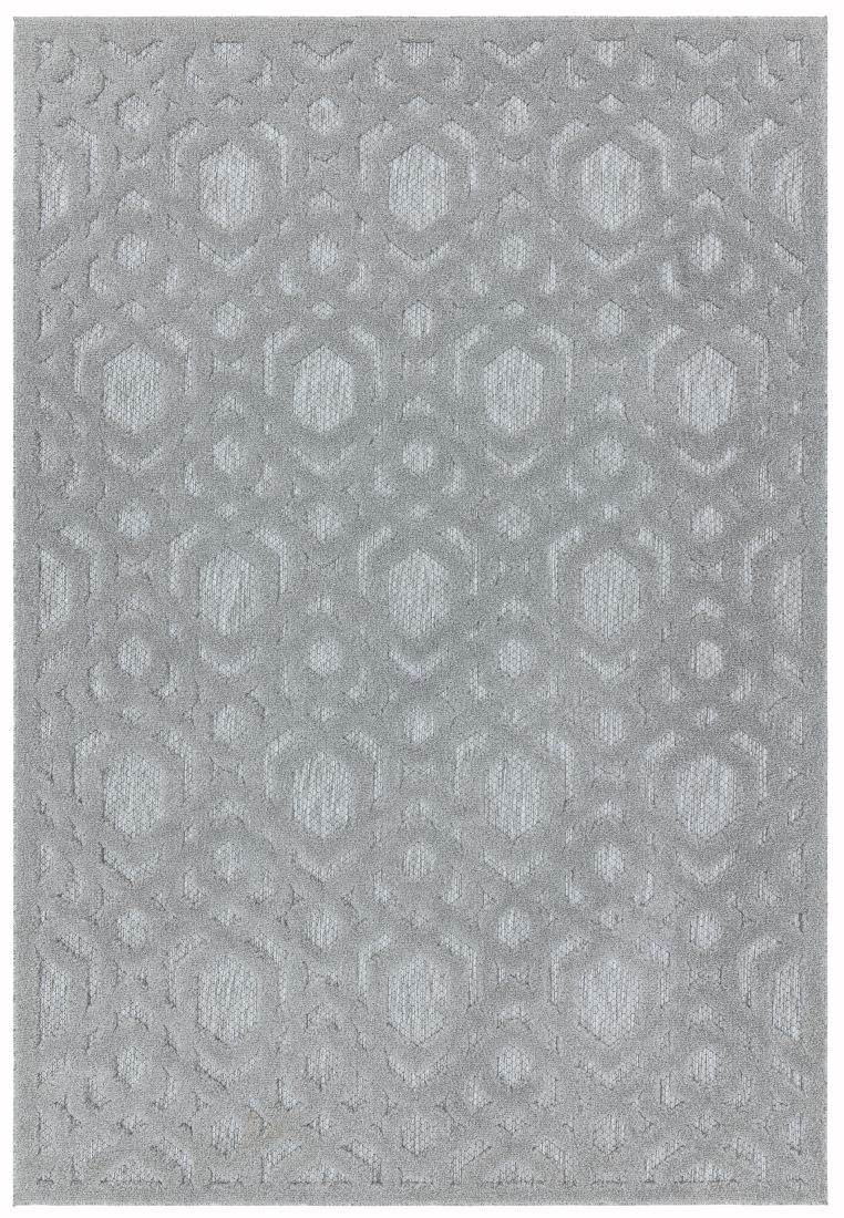 Salta In/Outdoor Rug - Silver Geometric SA03