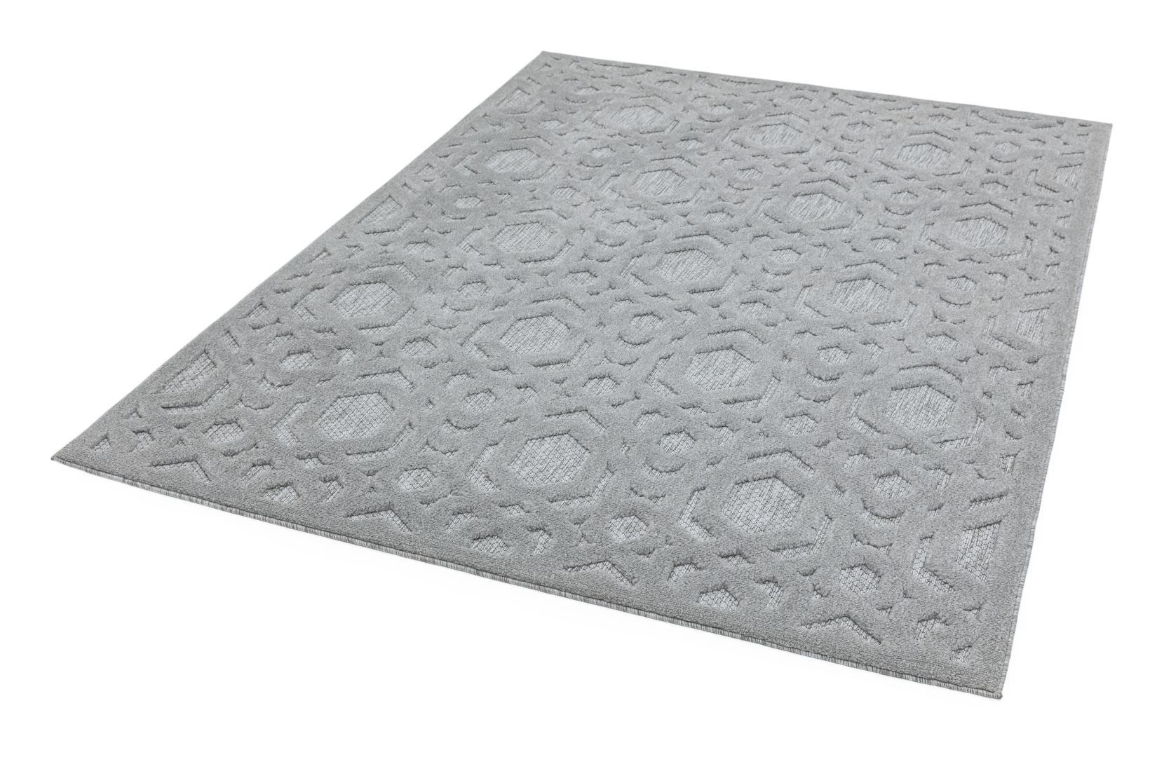 Salta In/Outdoor Rug - Silver Geometric SA03