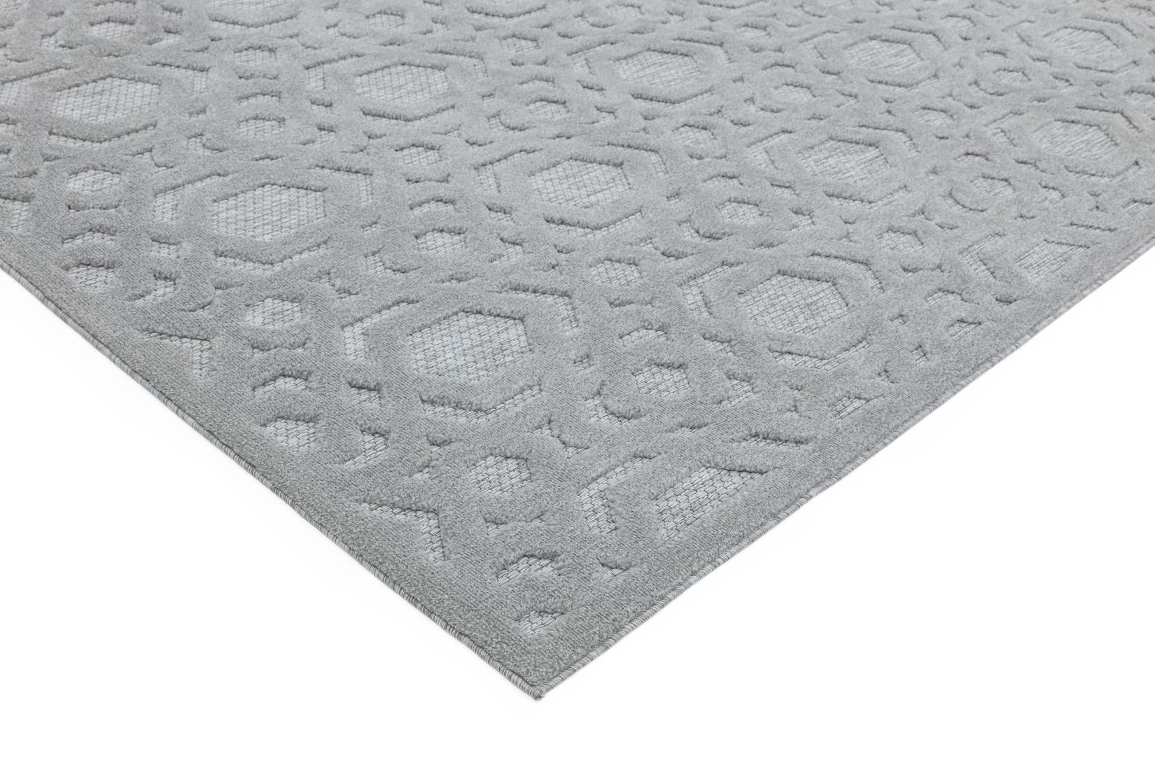 Salta In/Outdoor Rug - Silver Geometric SA03