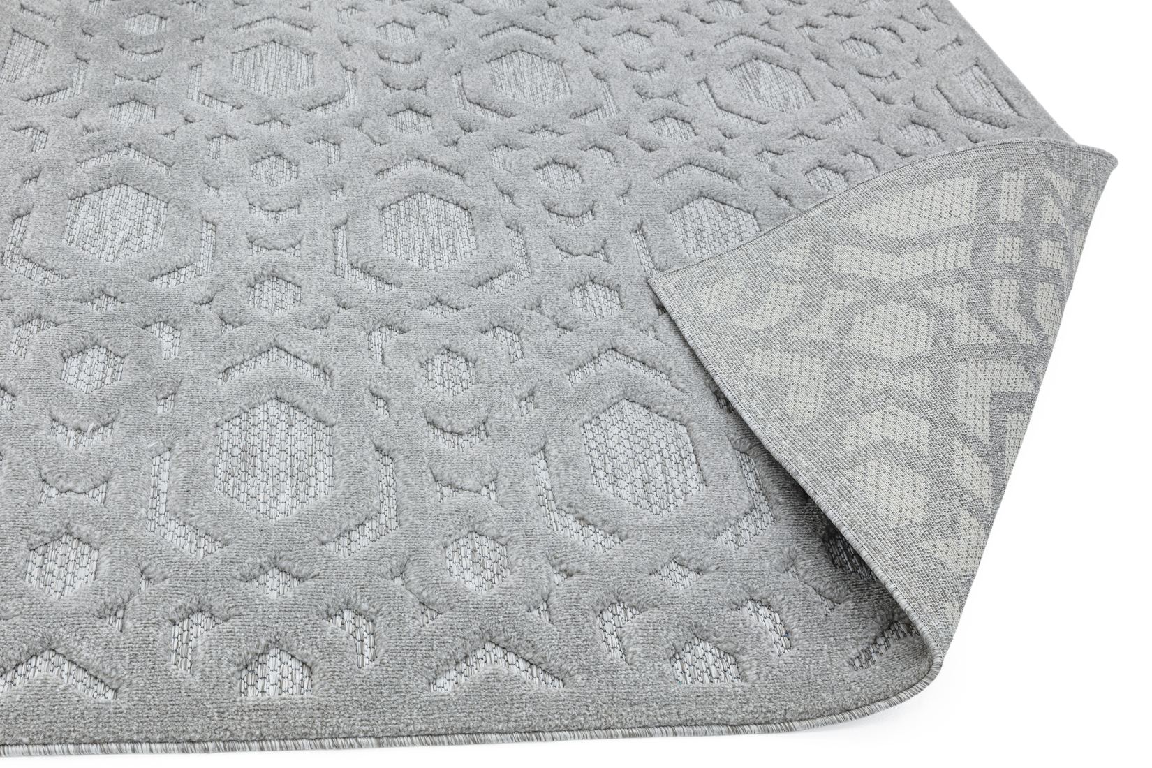 Salta In/Outdoor Rug - Silver Geometric SA03