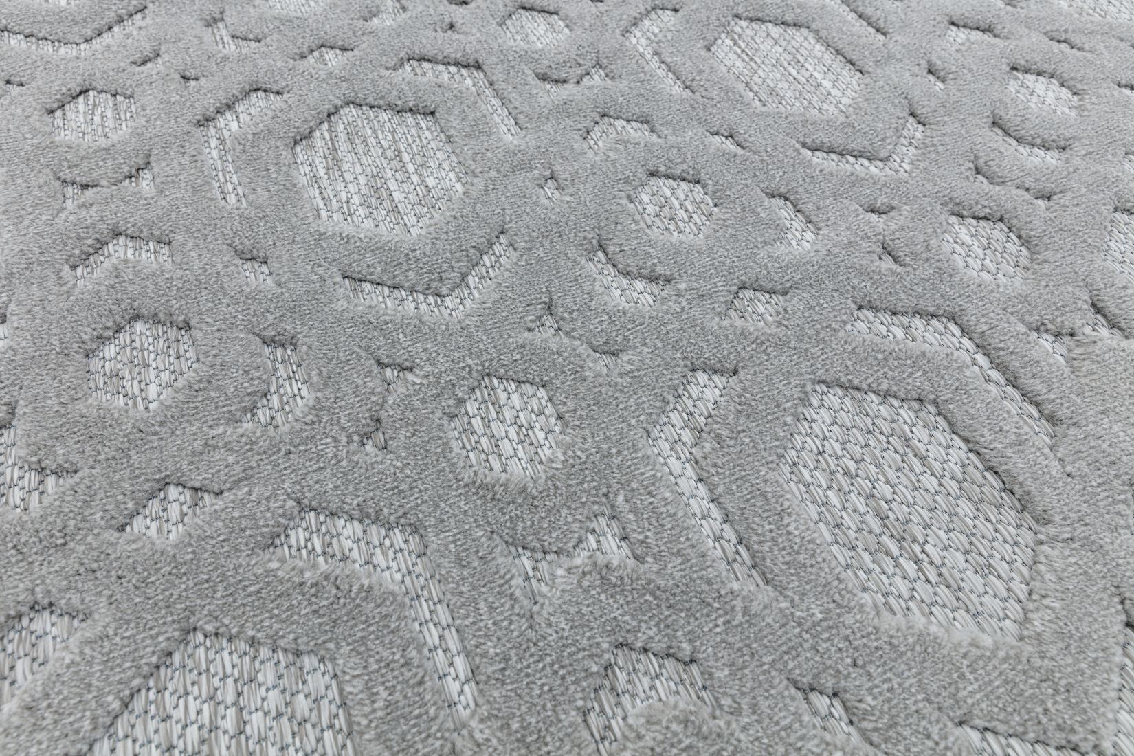 Salta In/Outdoor Rug - Silver Geometric SA03