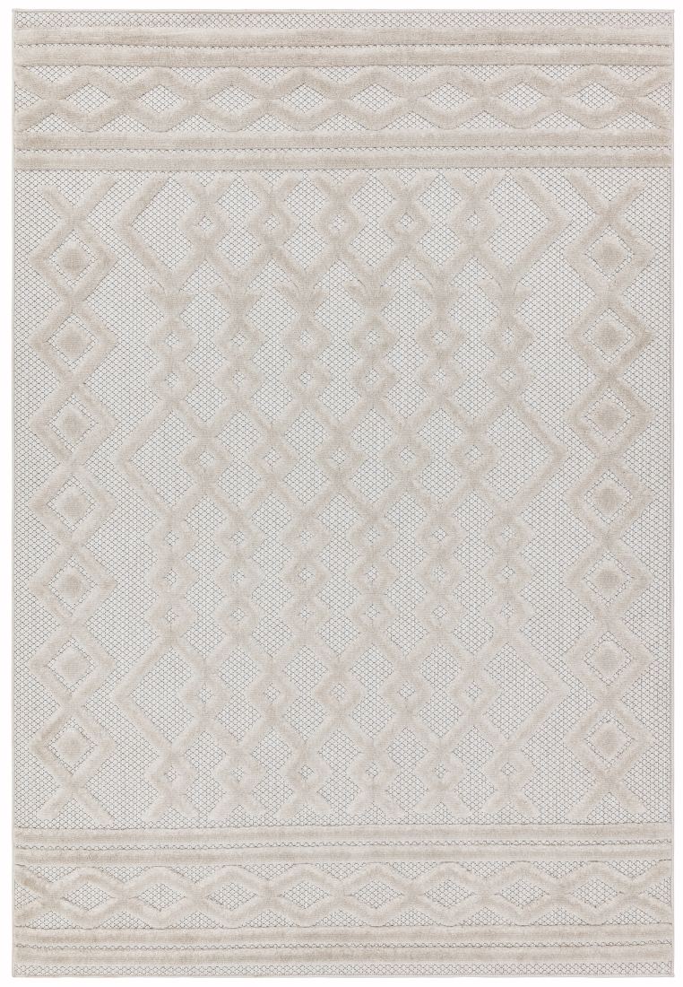 Salta In/Outdoor Geometric Rug - White Links SA05 Salta In/Outdoor Geometric Rug - White Links SA05
