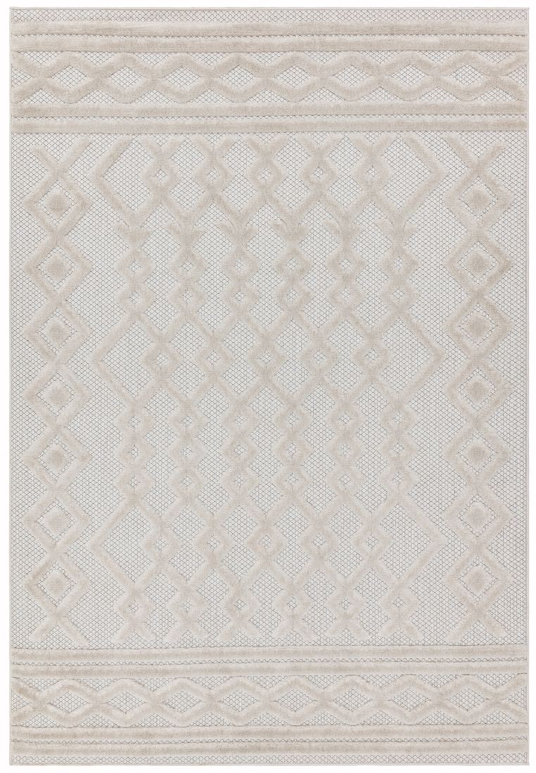 Salta In/Outdoor Geometric Rug - White Links SA05