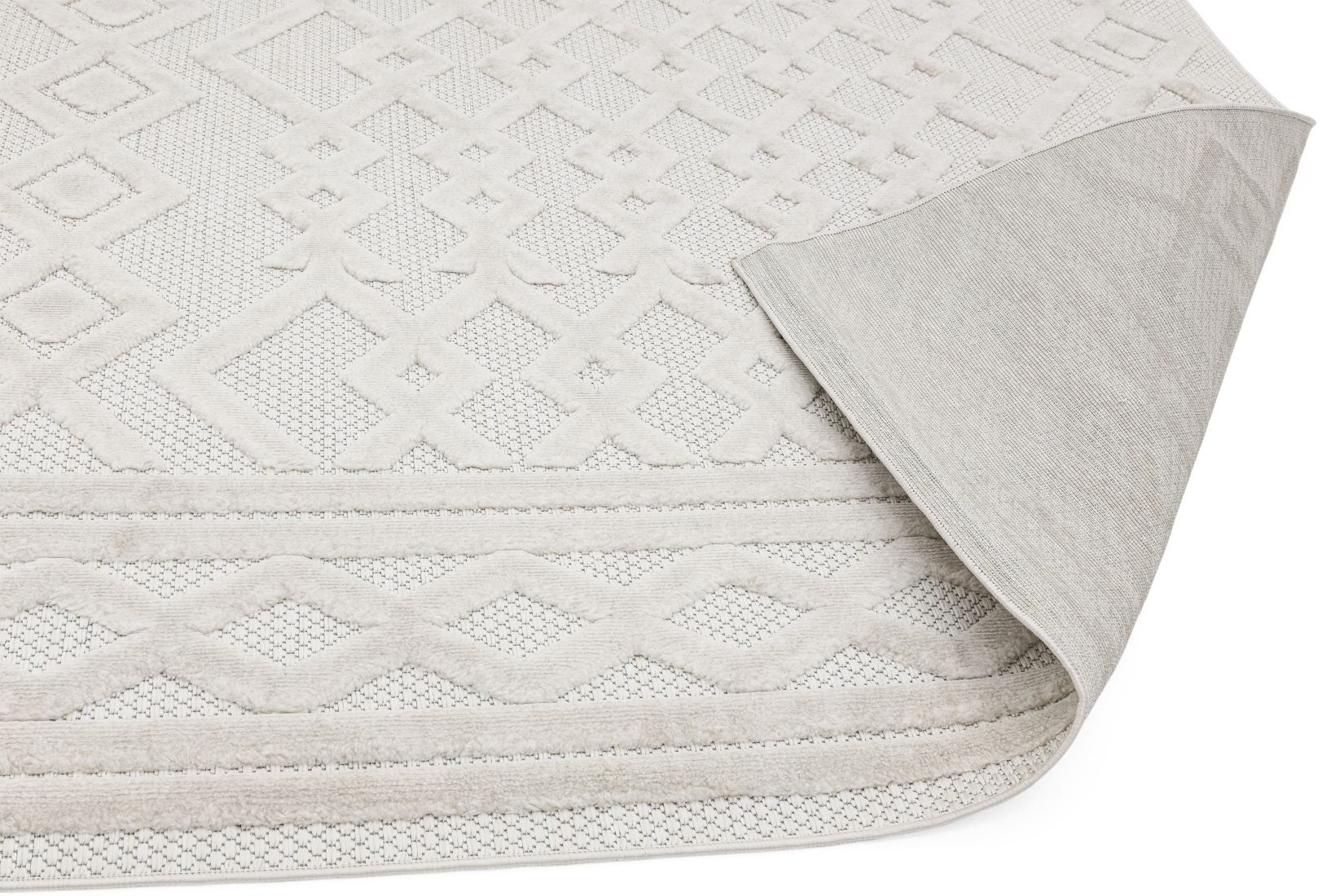 Salta In/Outdoor Geometric Rug - White Links SA05