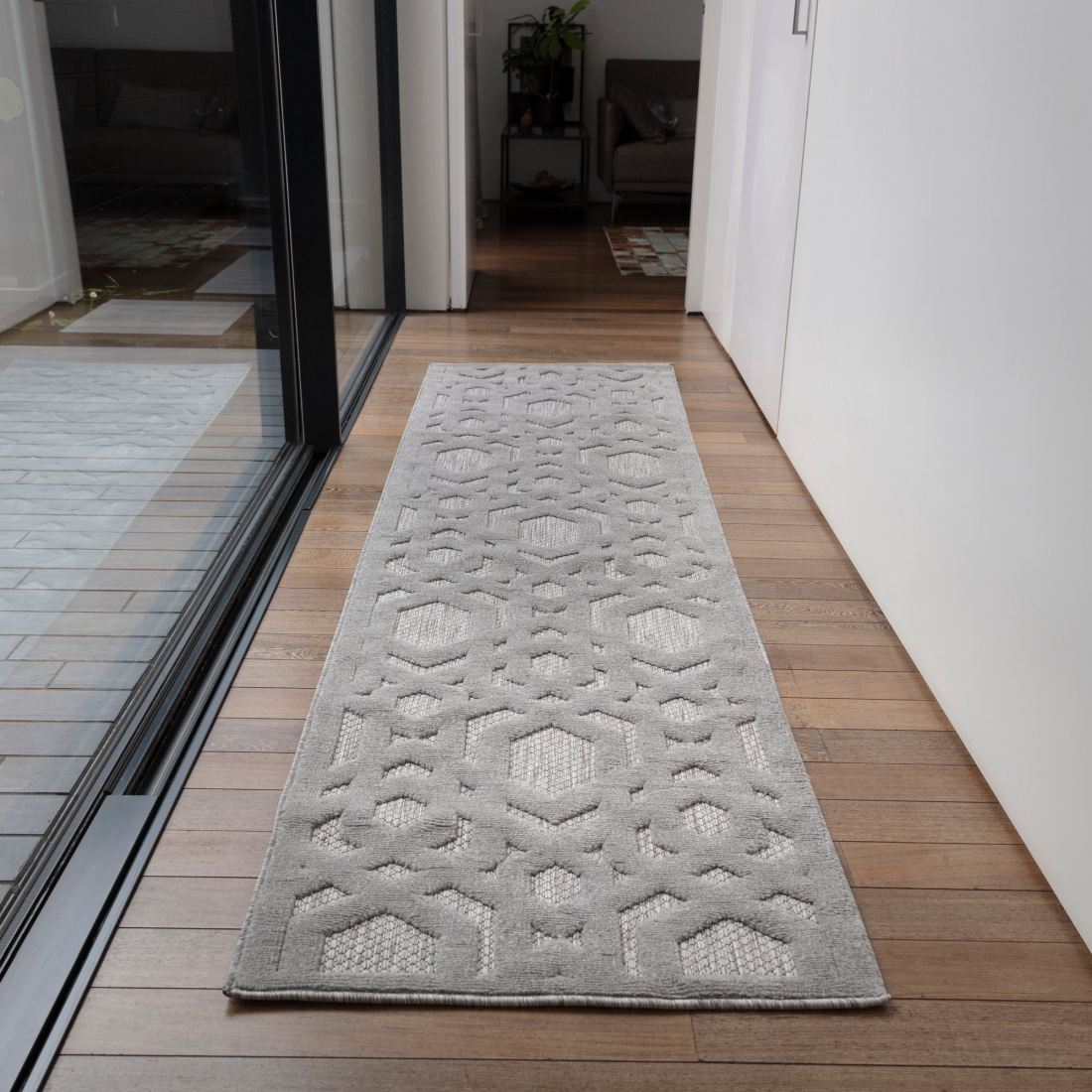 Salta In/Outdoor Rug - Silver Geometric SA03 Salta In/Outdoor Rug - Silver Geometric SA03
