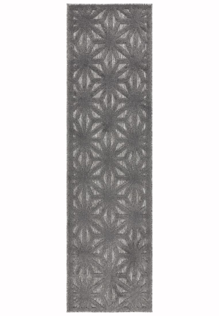 Salta In/Outdoor Geometric Rug - Anthracite Star SA01