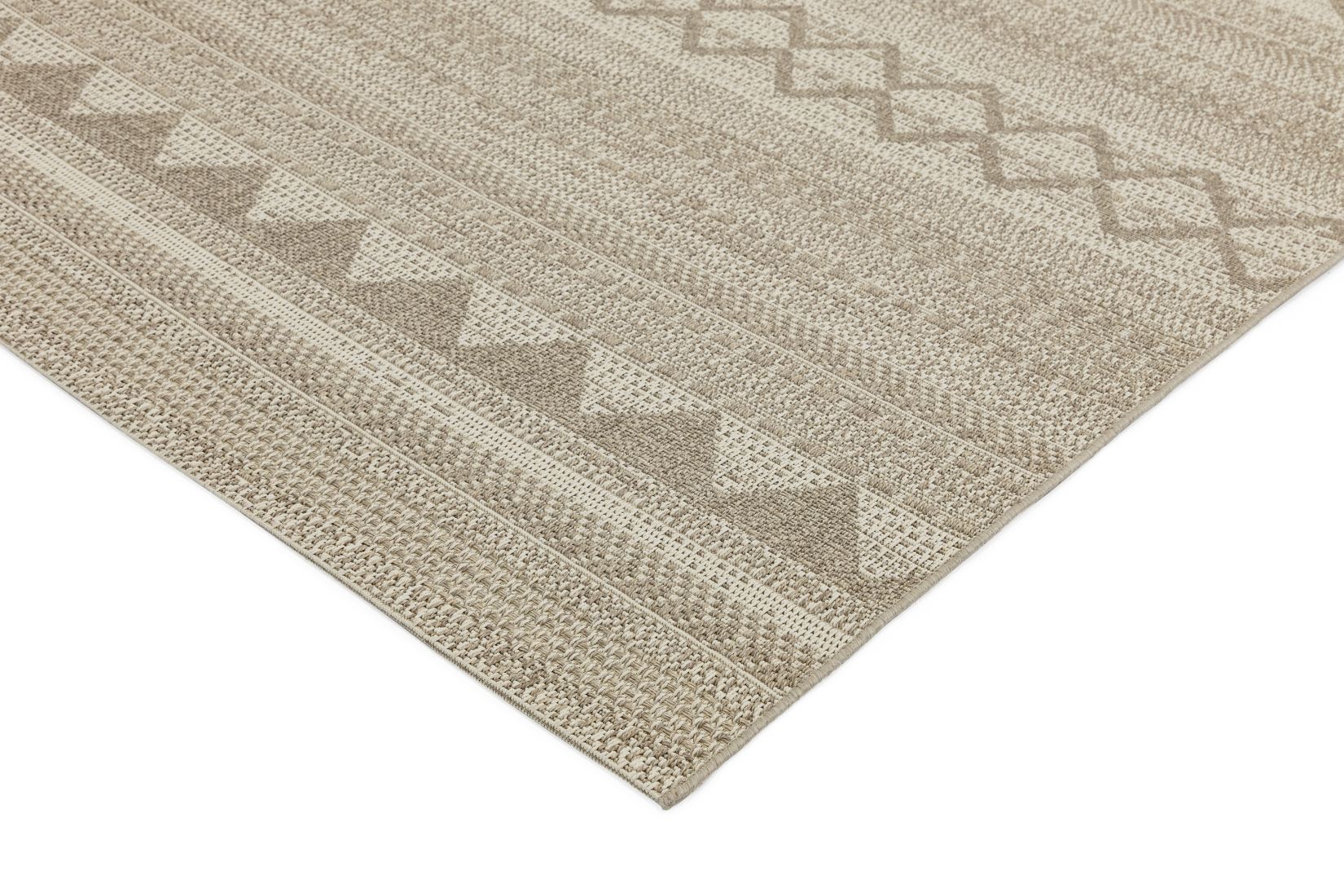 Varanda In/Outdoor Geometric Rug - Beige Diamond VA02