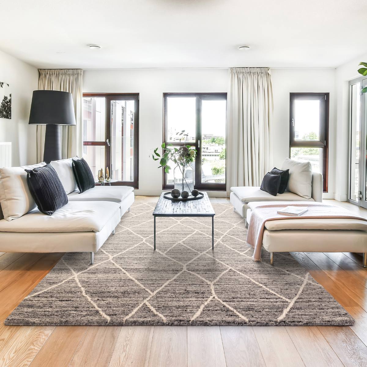 Noah Boho Rug - Charcoal Noah Boho Rug - Charcoal