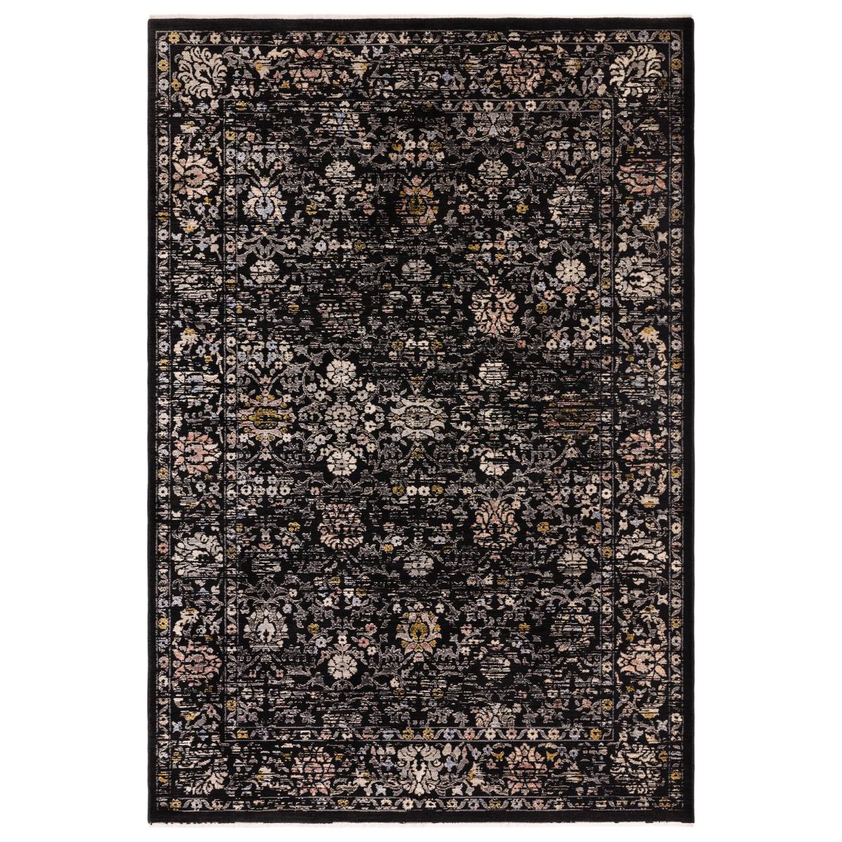 Sovereign Traditional Rug - Black Vintage Floral Sovereign Traditional Rug - Black Vintage Floral