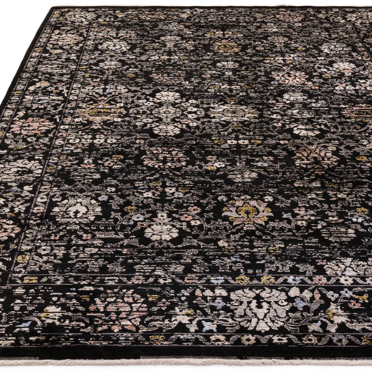 Sovereign Traditional Rug - Black Vintage Floral