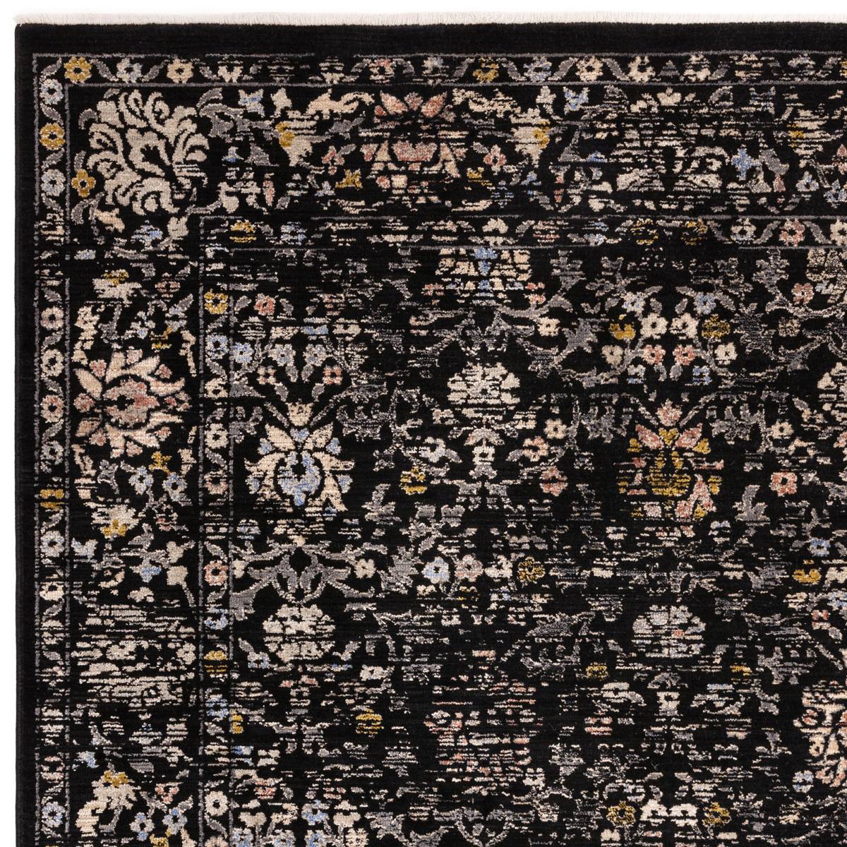 Sovereign Traditional Rug - Black Vintage Floral Sovereign Traditional Rug - Black Vintage Floral