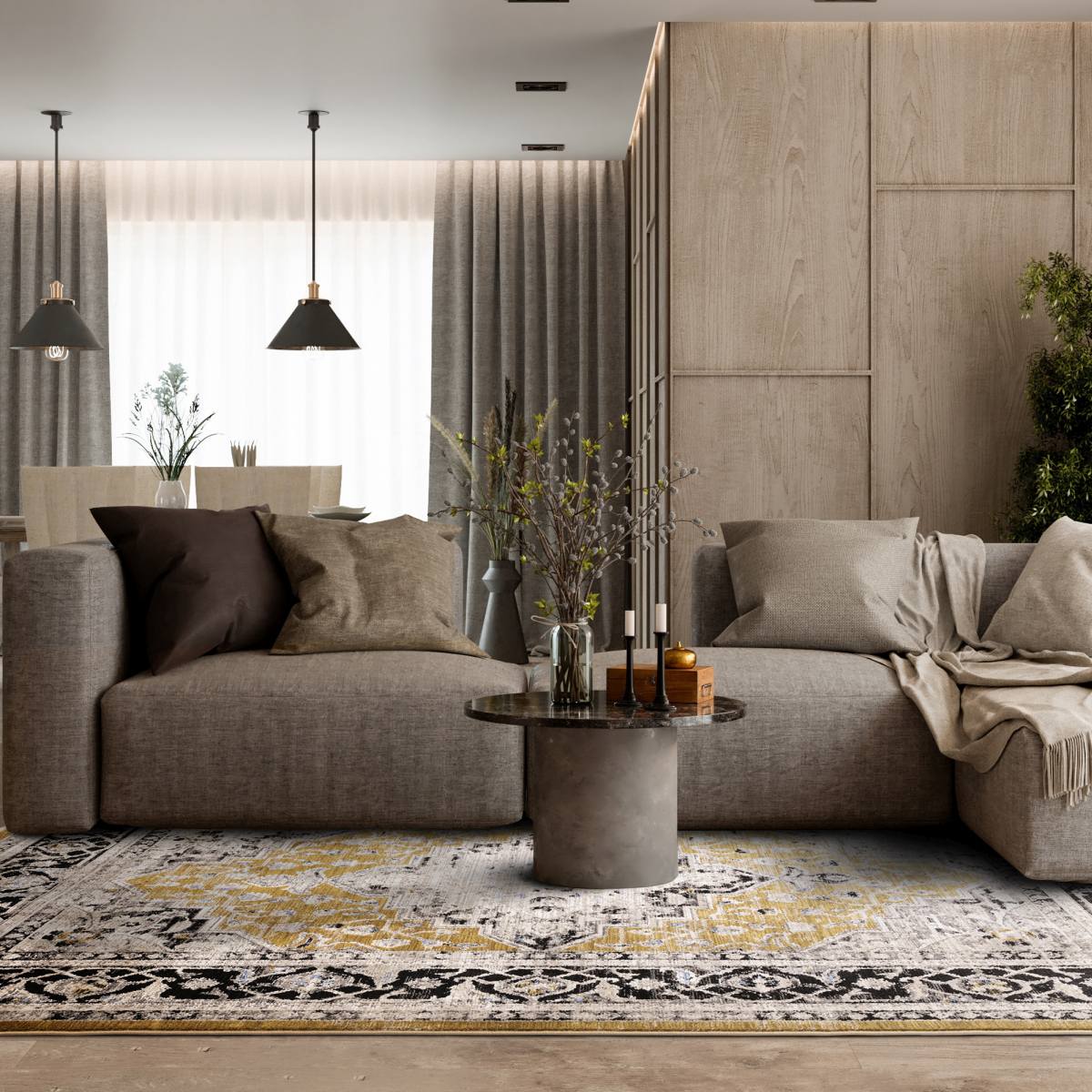 Sovereign Traditional Rug - Gold Medallion Sovereign Traditional Rug - Gold Medallion