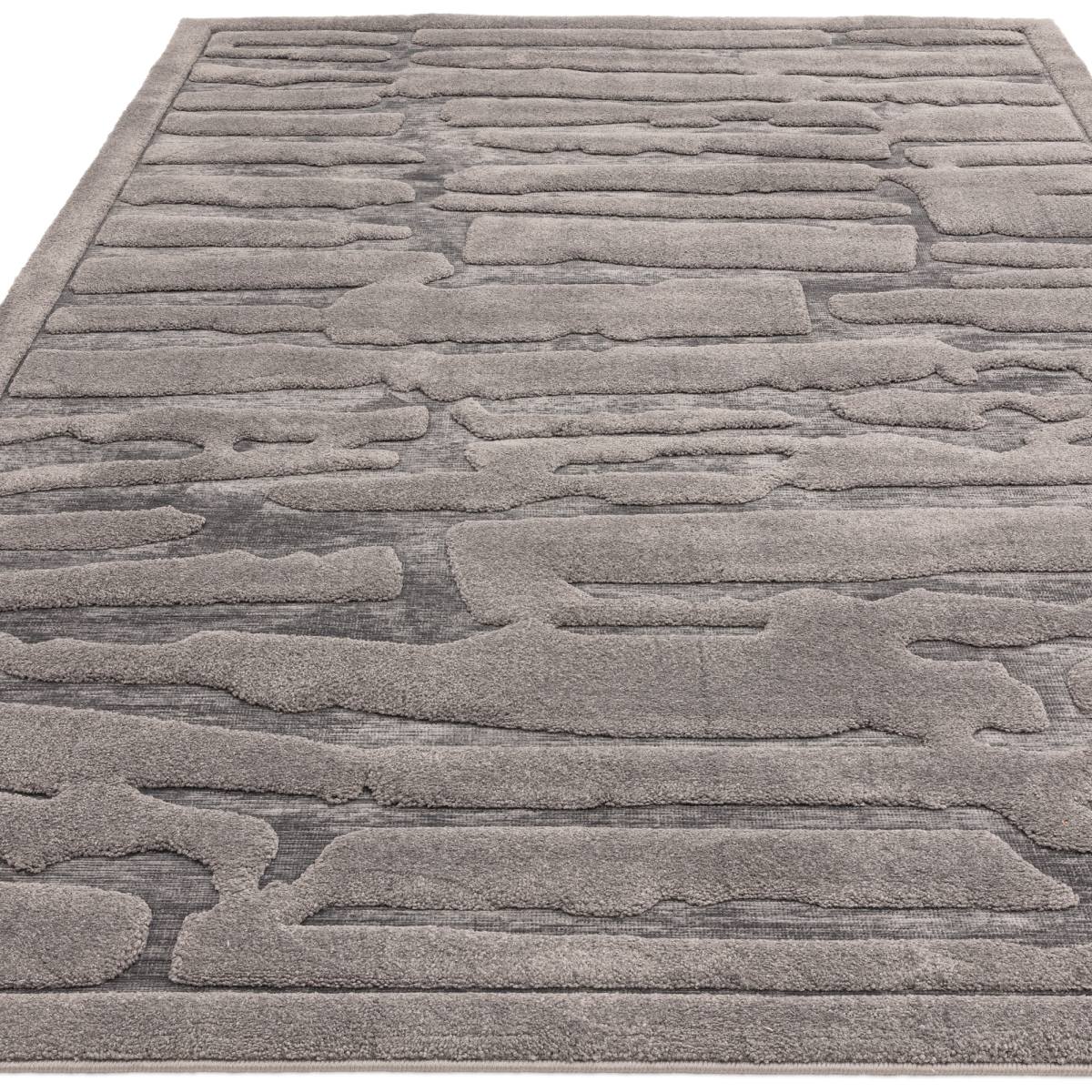 Valley Super Soft Modern Rug - Charcoal Path
