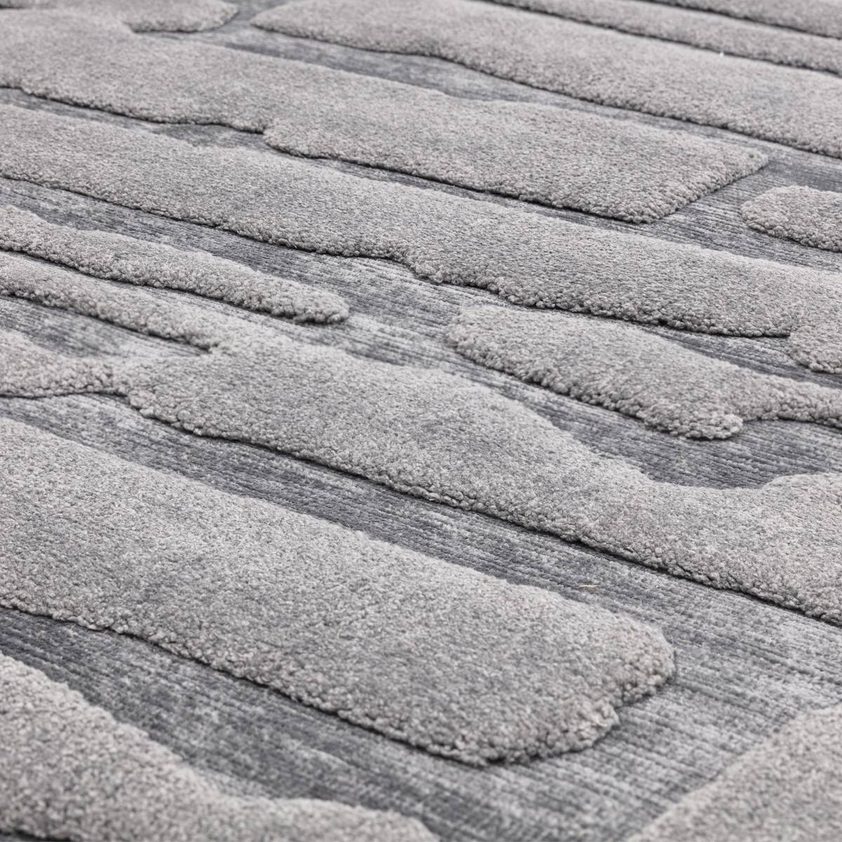 Valley Super Soft Modern Rug - Charcoal Path