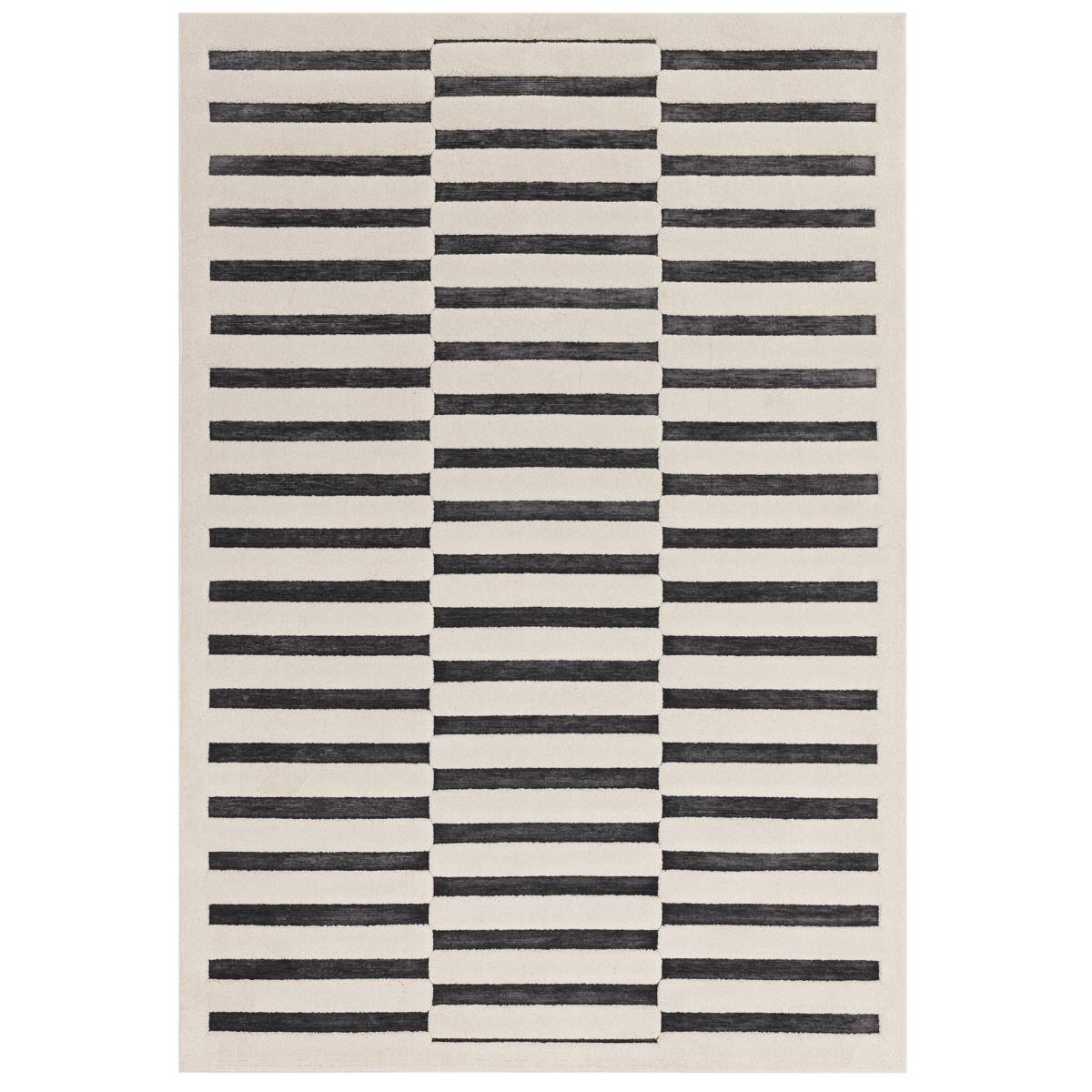 Valley Super Soft Modern Rug - Charcoal Ivory Build