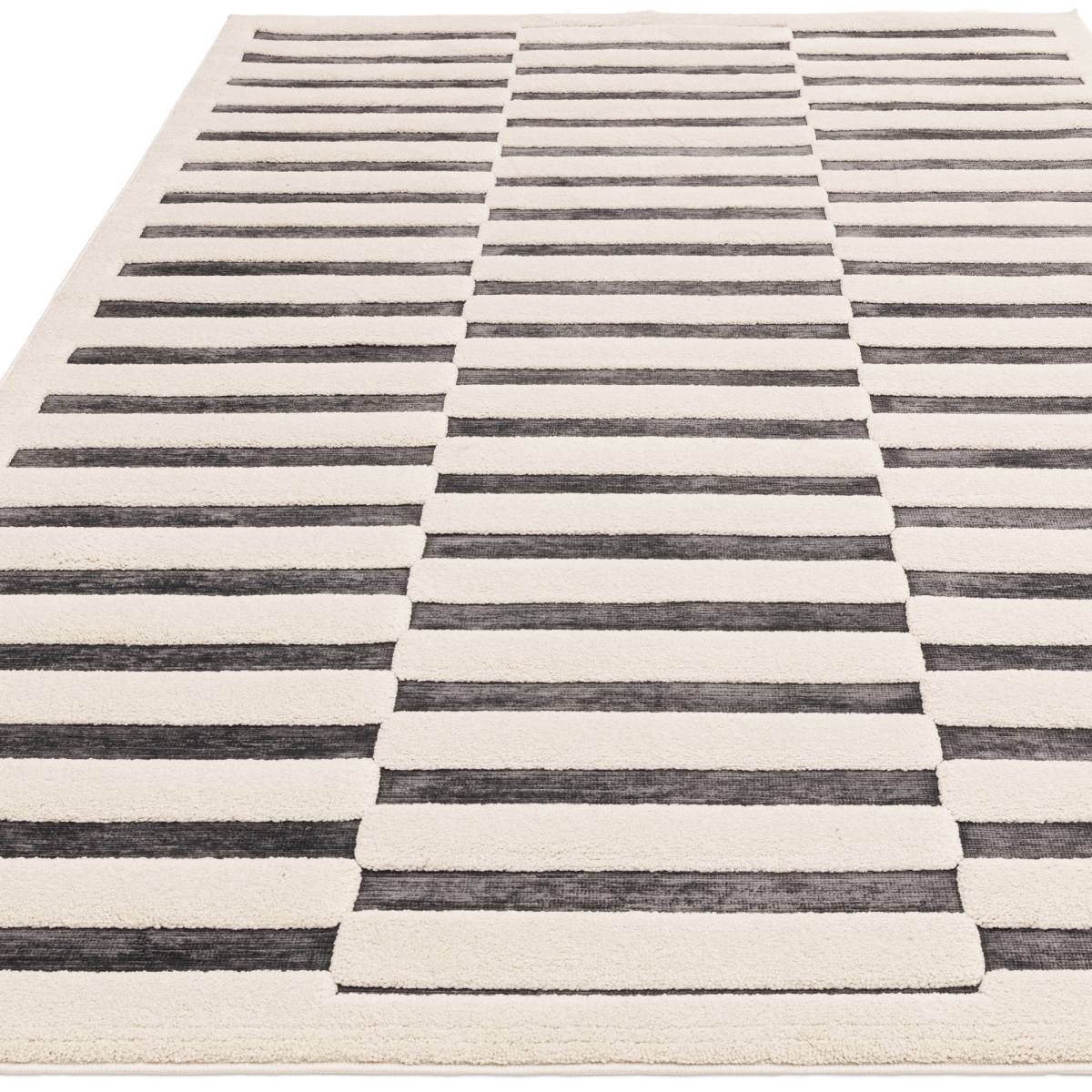 Valley Super Soft Modern Rug - Charcoal Ivory Build Valley Super Soft Modern Rug - Charcoal Ivory Build