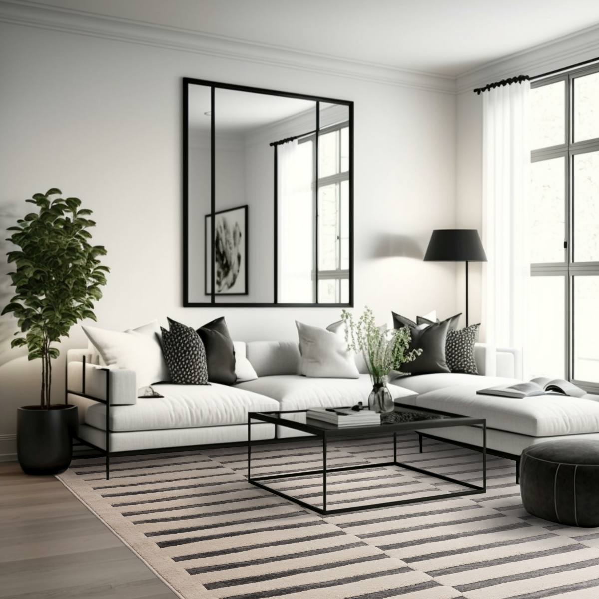 Valley Super Soft Modern Rug - Charcoal Ivory Build Valley Super Soft Modern Rug - Charcoal Ivory Build