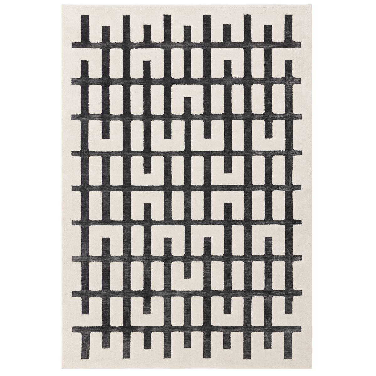 Valley Super Soft Modern Rug - Charcoal Ivory Junction