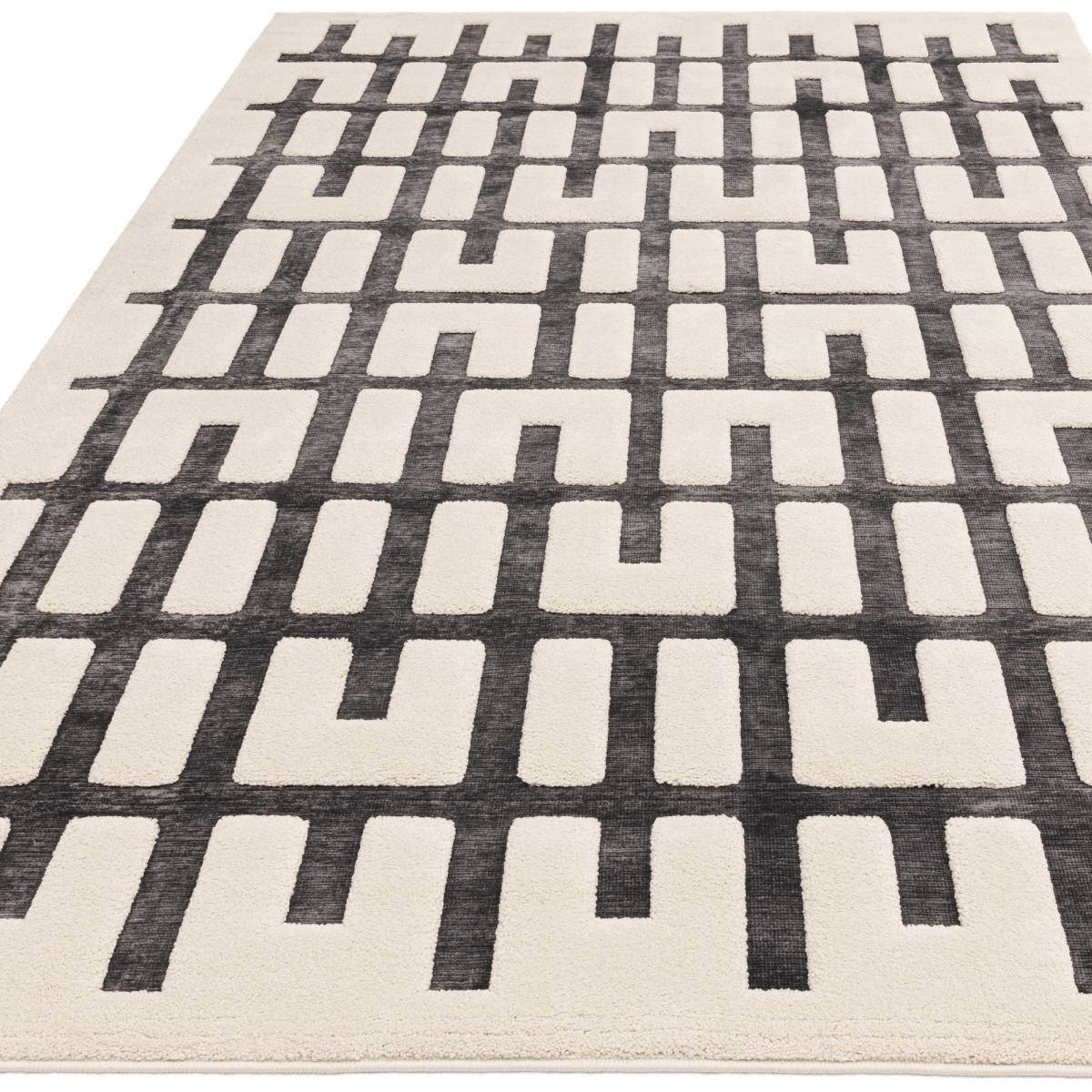 Valley Super Soft Modern Rug - Charcoal Ivory Junction Valley Super Soft Modern Rug - Charcoal Ivory Junction