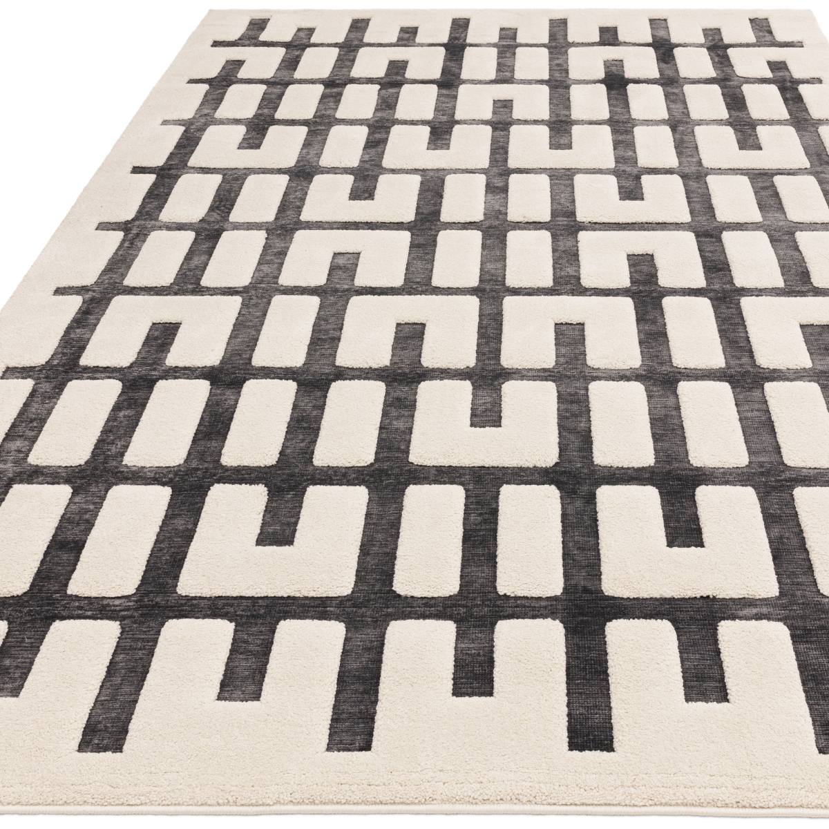 Valley Super Soft Modern Rug - Charcoal Ivory Junction