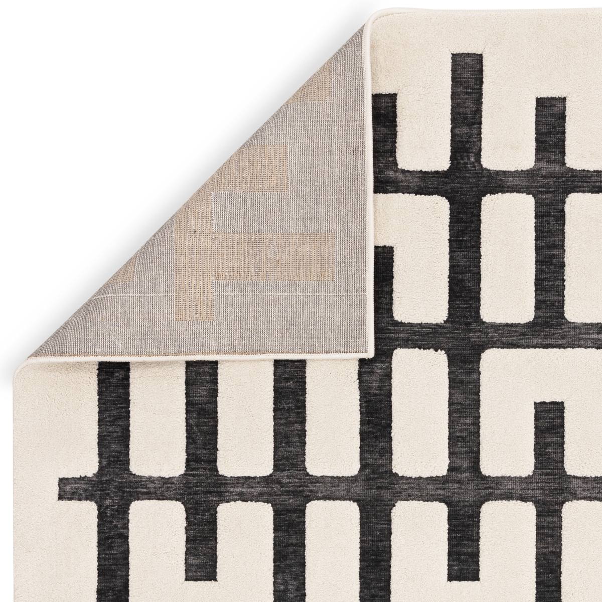 Valley Super Soft Modern Rug - Charcoal Ivory Junction