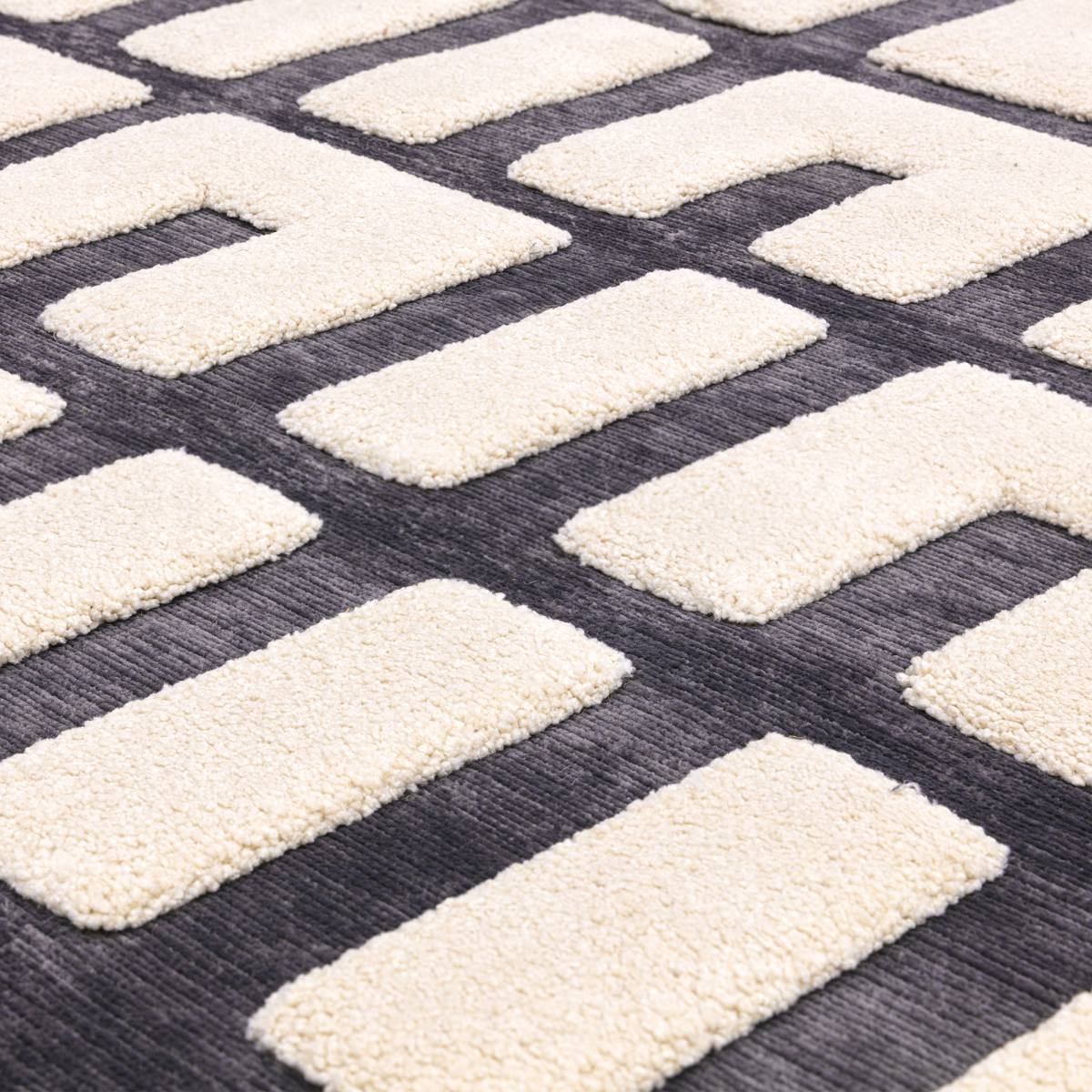 Valley Super Soft Modern Rug - Charcoal Ivory Junction