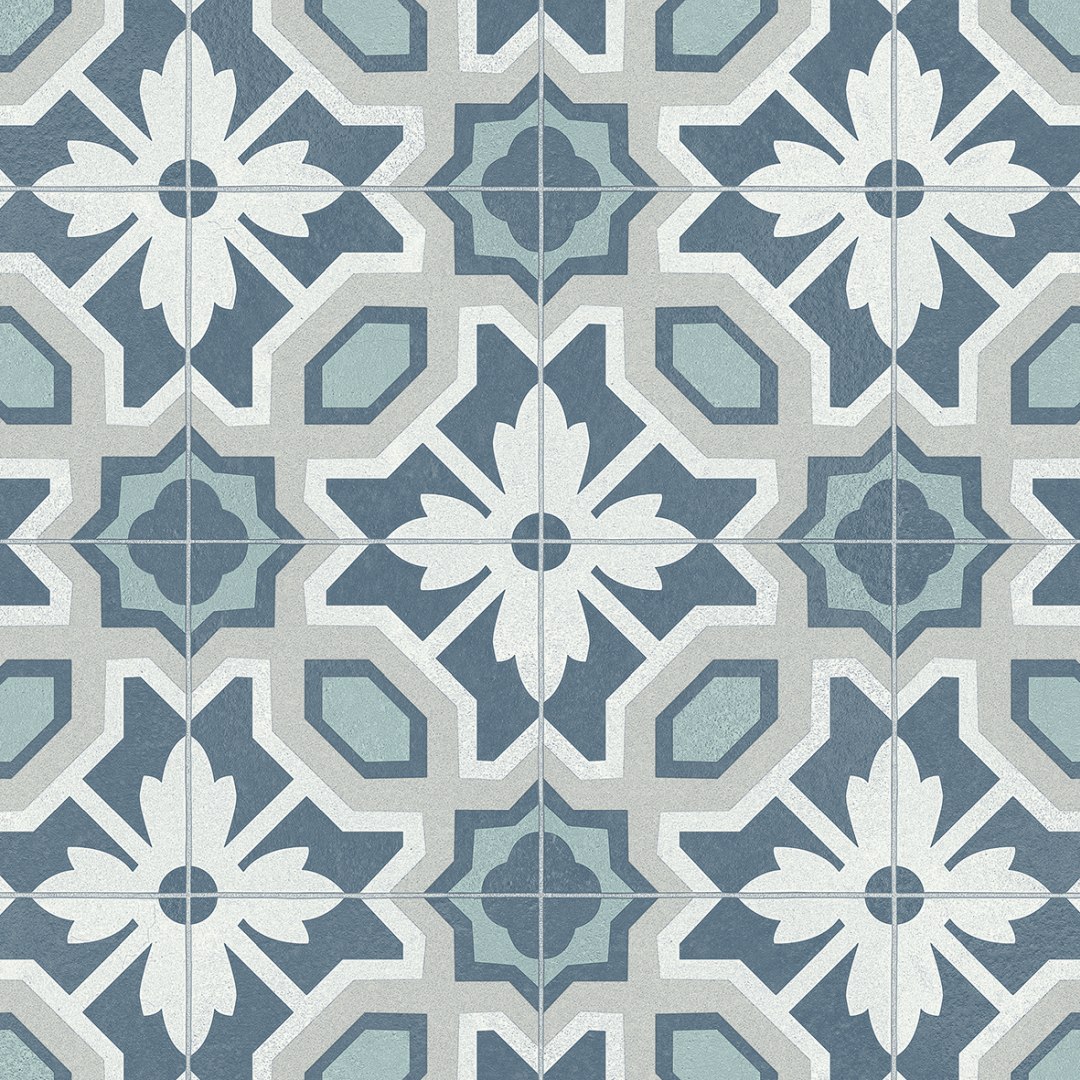 Natural Tiles Vinyl - Eleanor Blue 75 Natural Tiles Vinyl - Eleanor Blue 75