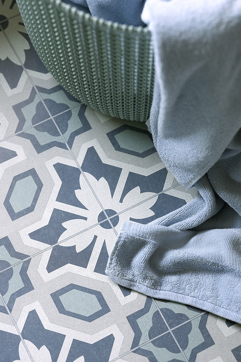 Natural Tiles Vinyl - Eleanor Blue 75 Natural Tiles Vinyl - Eleanor Blue 75
