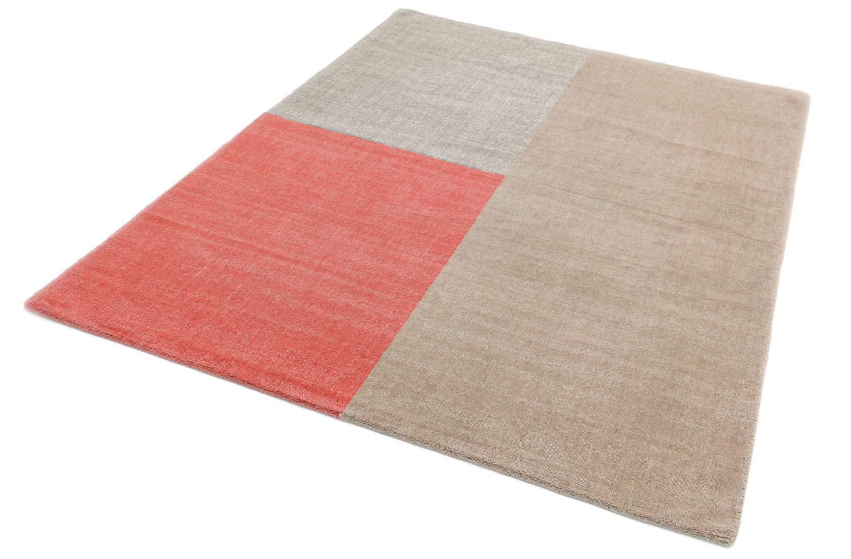 Blox Wool Geometric Rug - Coral