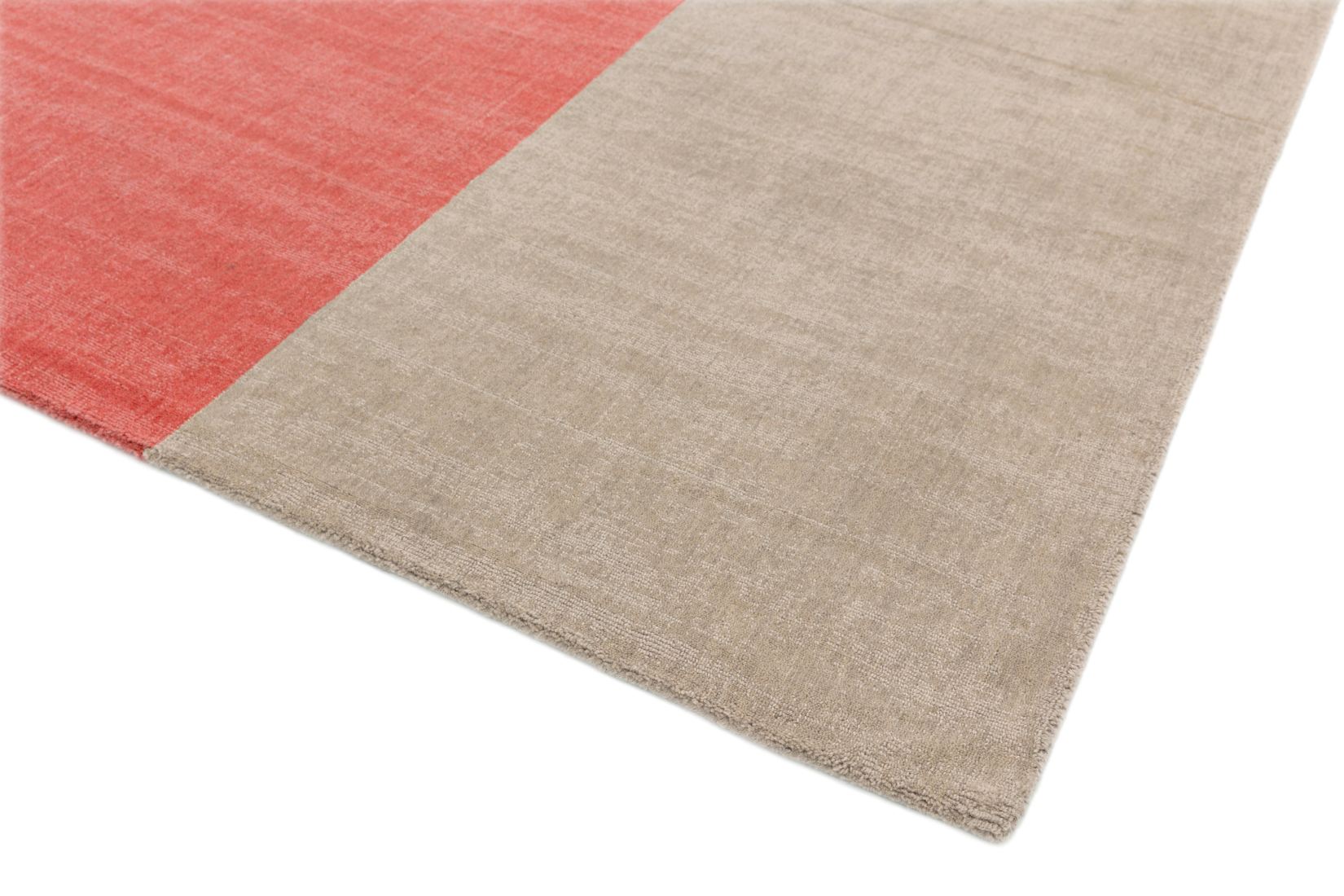 Blox Wool Geometric Rug - Coral