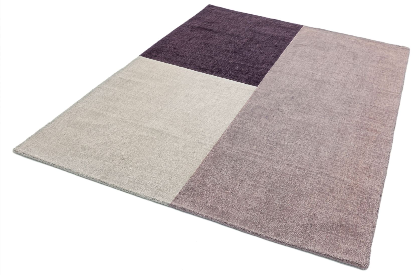 Blox Wool Geometric Rug - Heather