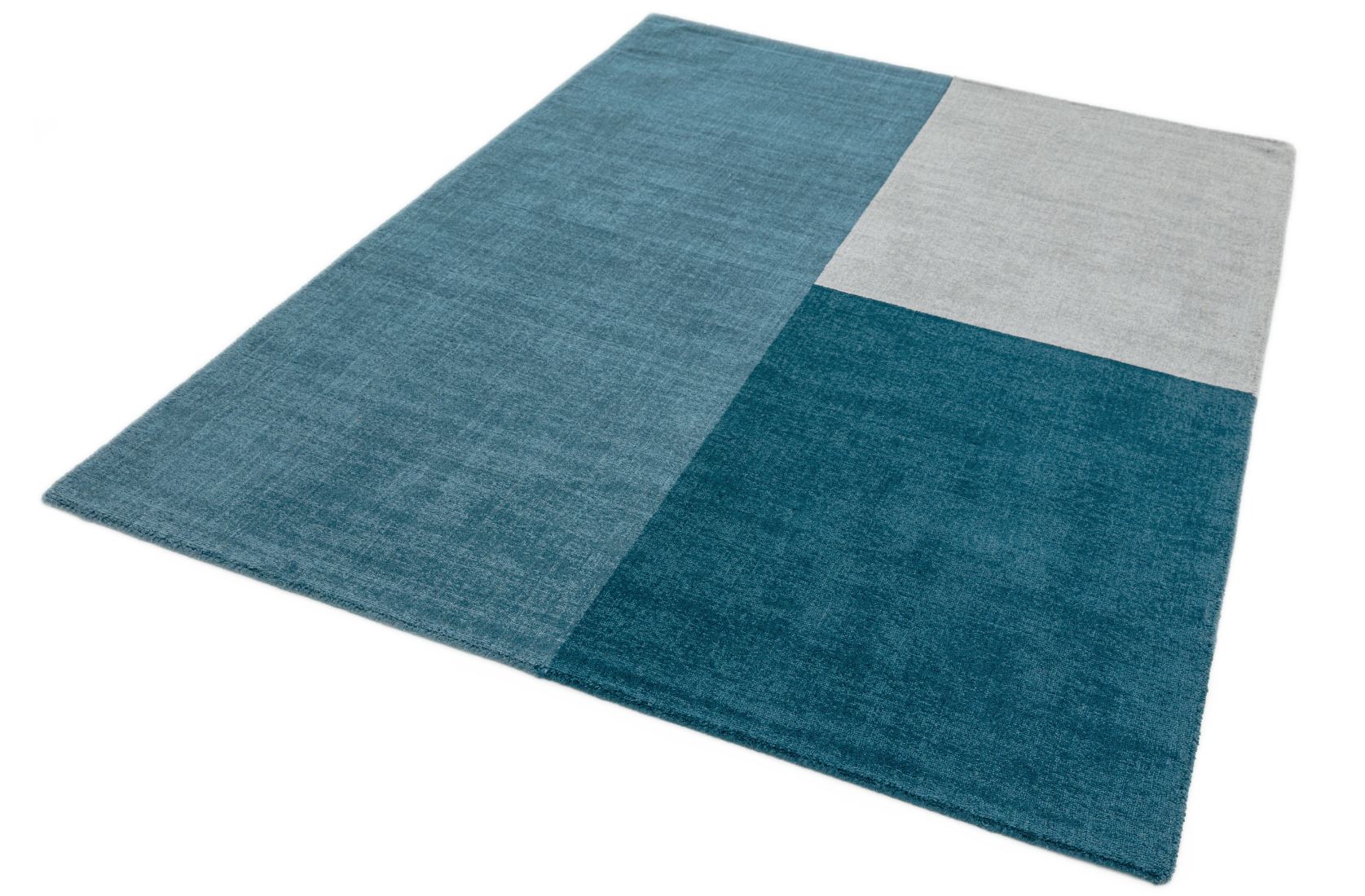 Blox Wool Geometric Rug - Teal Blox Wool Geometric Rug - Teal