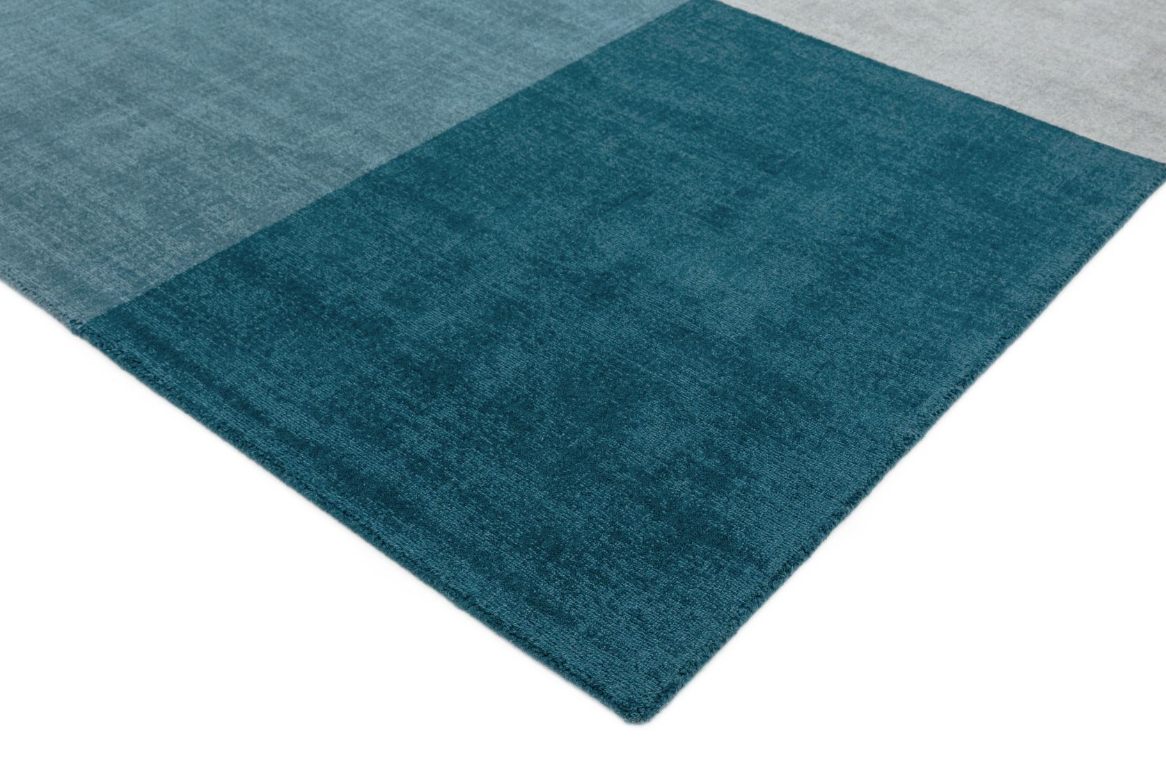 Blox Wool Geometric Rug - Teal Blox Wool Geometric Rug - Teal
