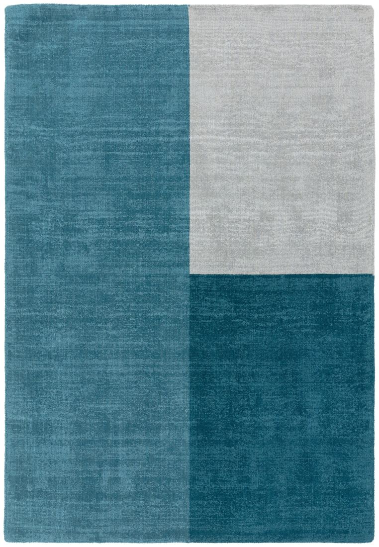 Blox Wool Geometric Rug - Teal