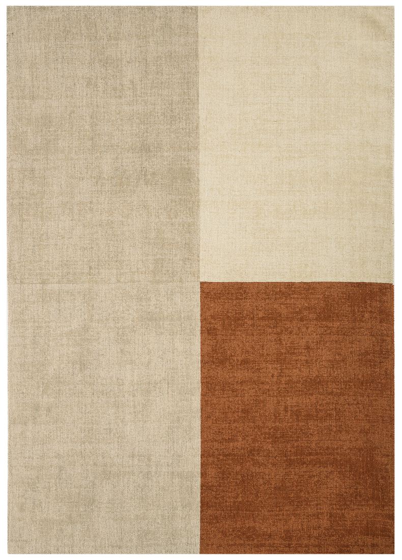 Blox Wool Geometric Rug - Copper Blox Wool Geometric Rug - Copper
