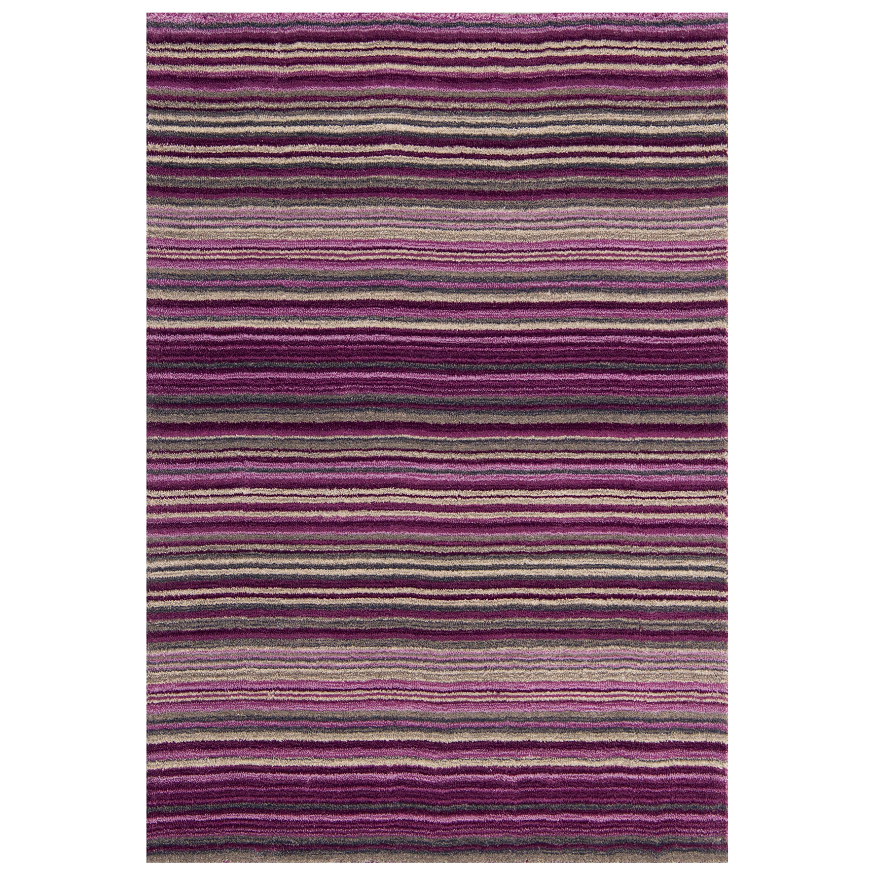 Carter Striped Rug - Berry