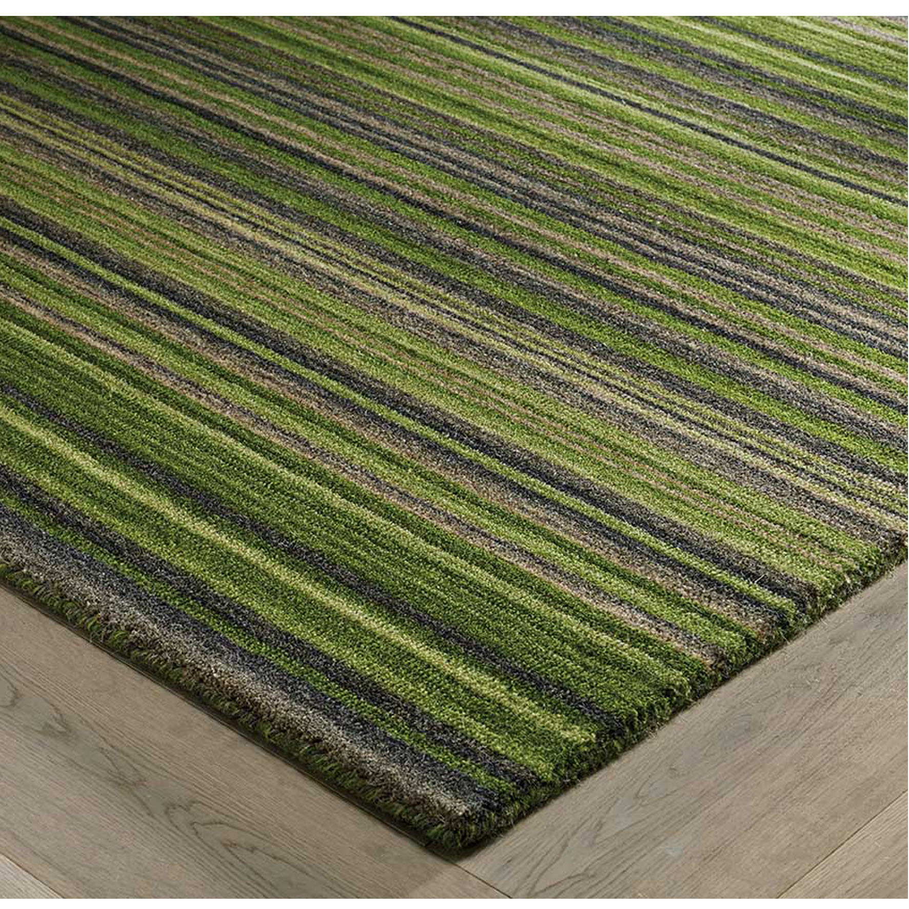 Carter Striped Rug - Green