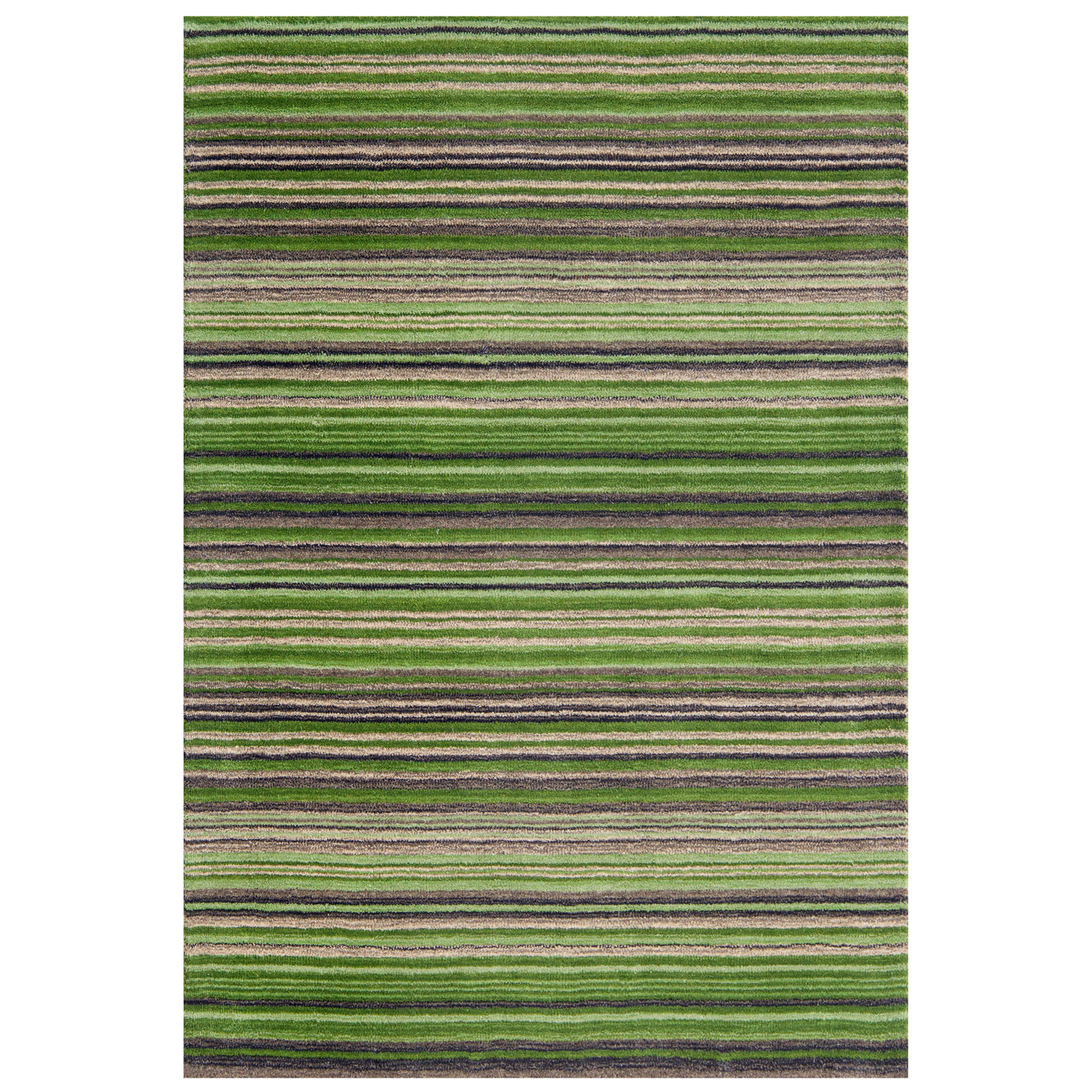 Carter Striped Rug - Green