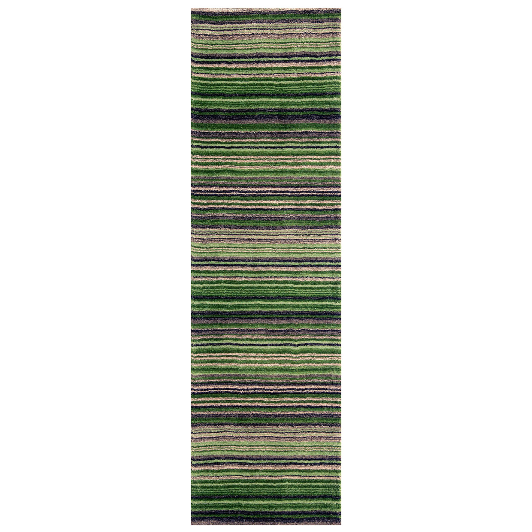 Carter Striped Rug - Green