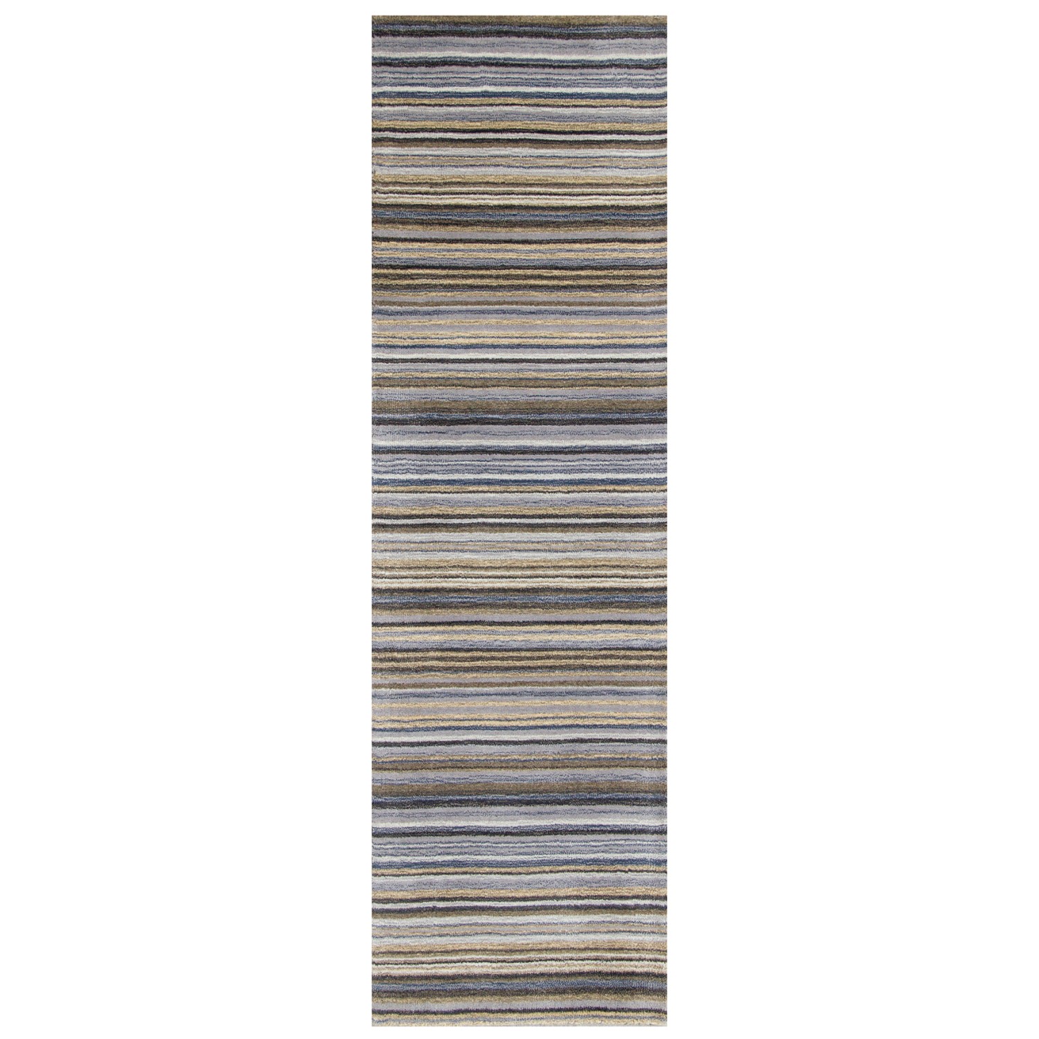 Carter Natural Beige Brown Rug Runner ALL SIZES 100% Wool Stripe Pattern Striped 