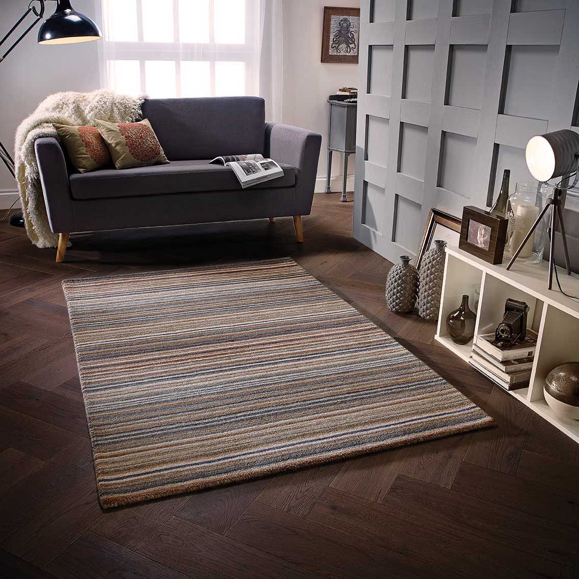 Carter Striped Rug - Natural