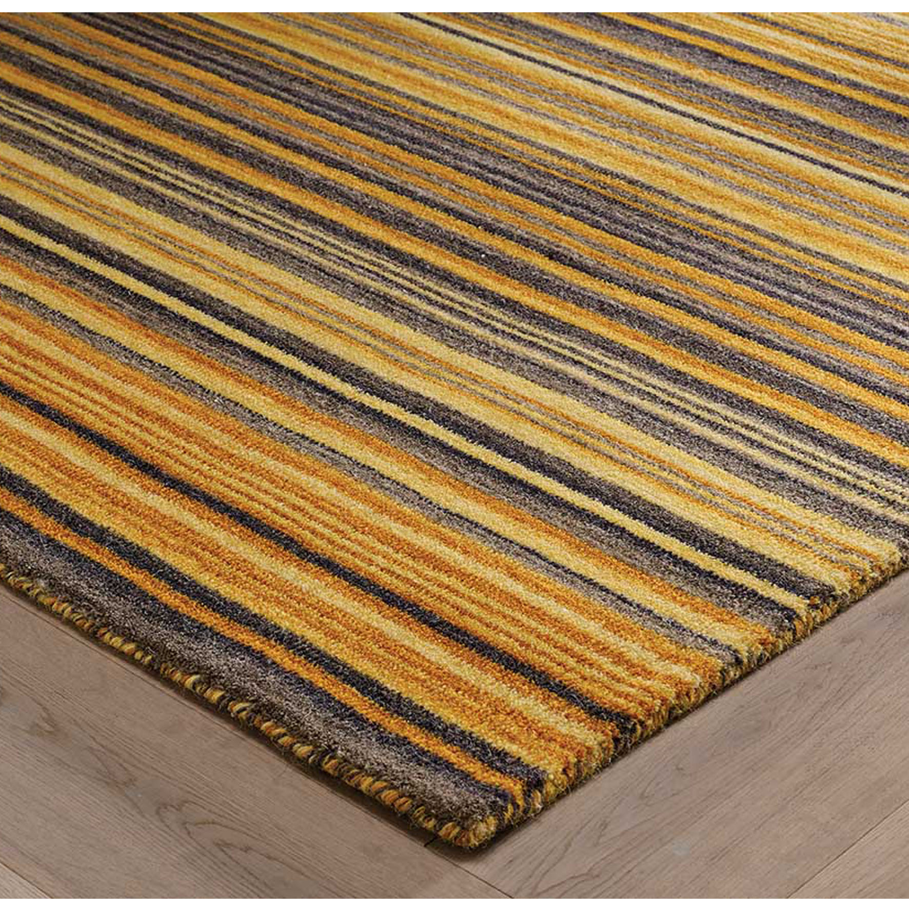 Carter Striped Rug - Ochre