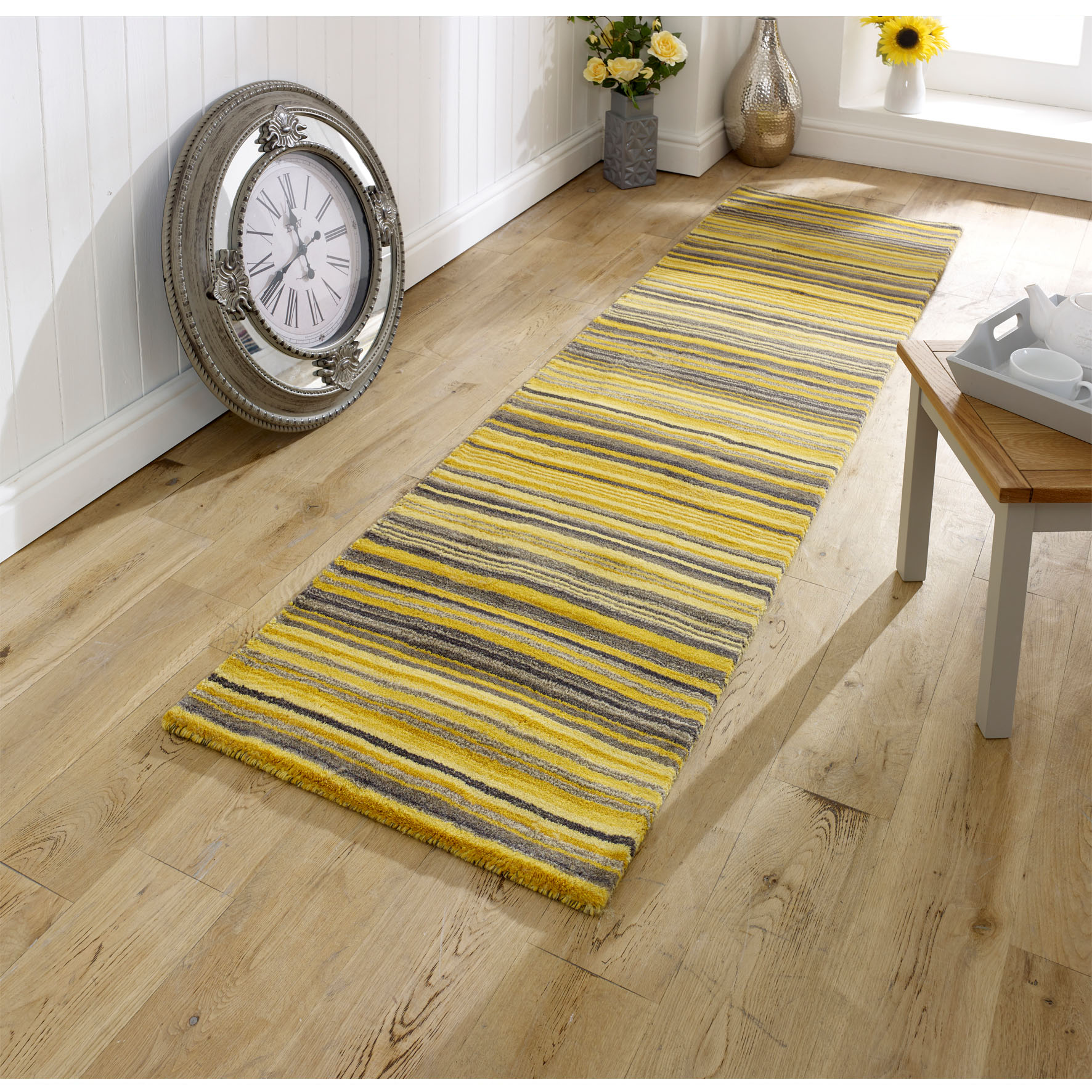 Carter Striped Rug - Ochre